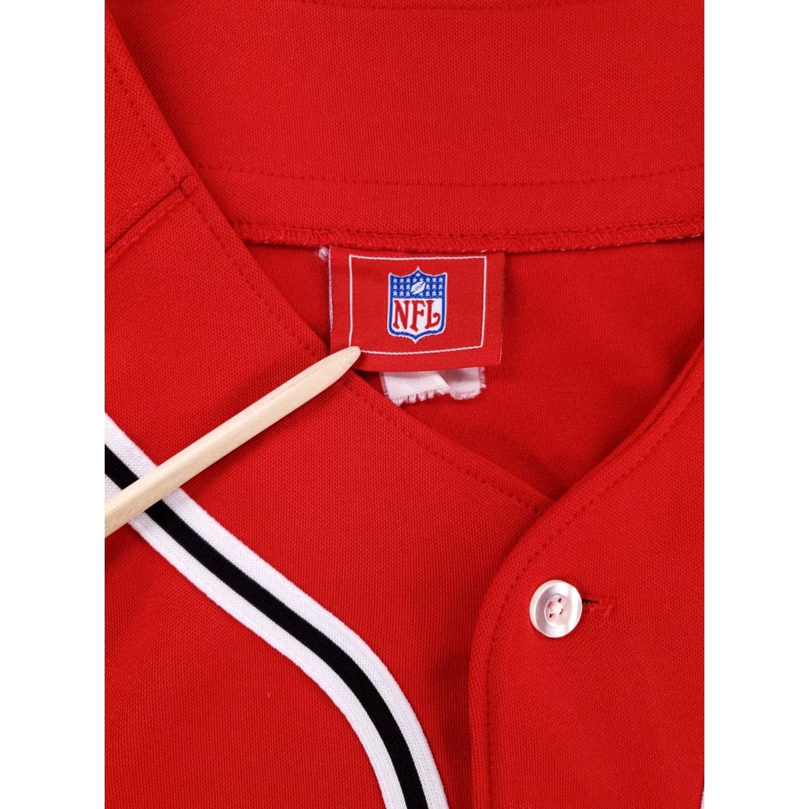 NFL VINTAGE Kansas City Chiefs NFL Button Up Shirt Jersey Spellout Mens XXXL Red Size US XXL / EU 58 / 5 - 5 Thumbnail