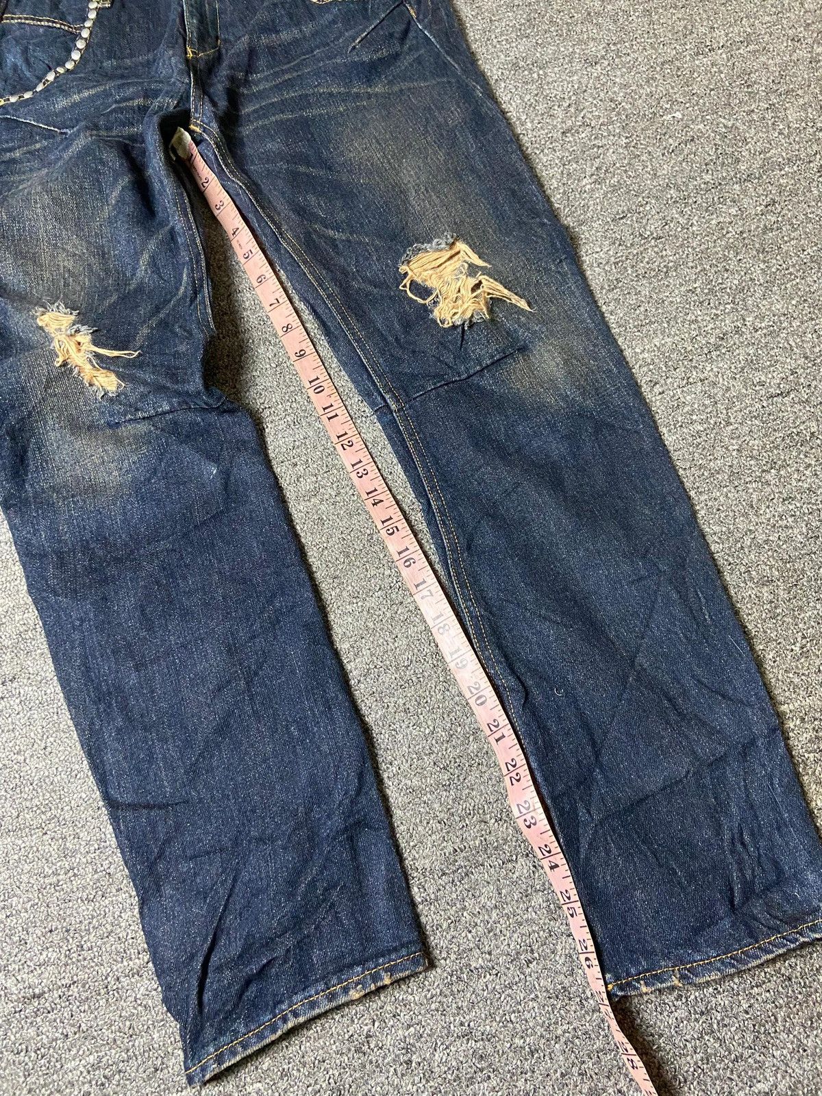 Japanese Brand Ungrid Fashion Distressed Knee Ripped Jeans (158) Size 30" / US 8 / IT 44 - 9 Thumbnail
