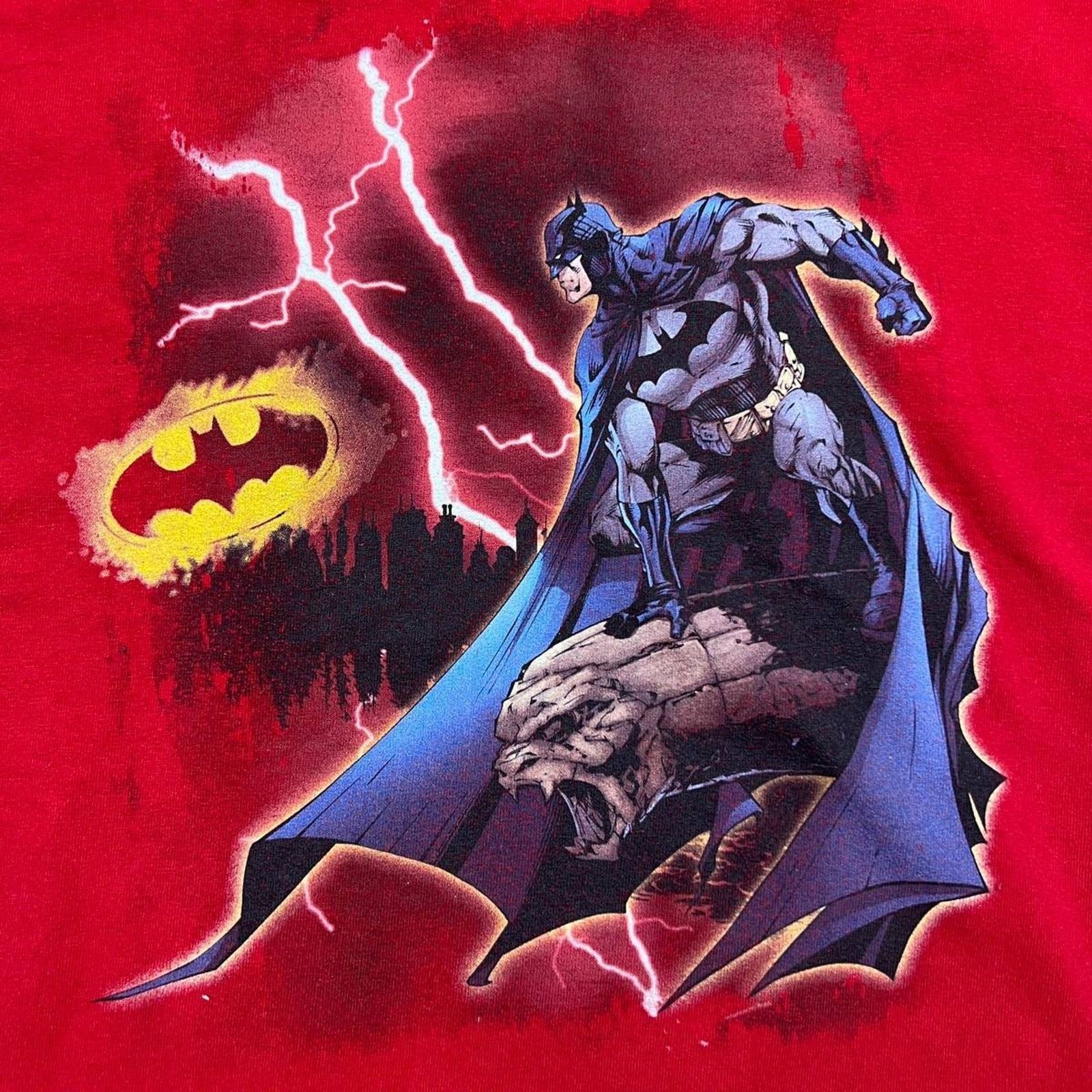 DC Comics × Vintage Vintage Batman T Shirt DC Comics Graphic Short Sleeve Tee Size US XL / EU 56 / 4 - 2 Thumbnail