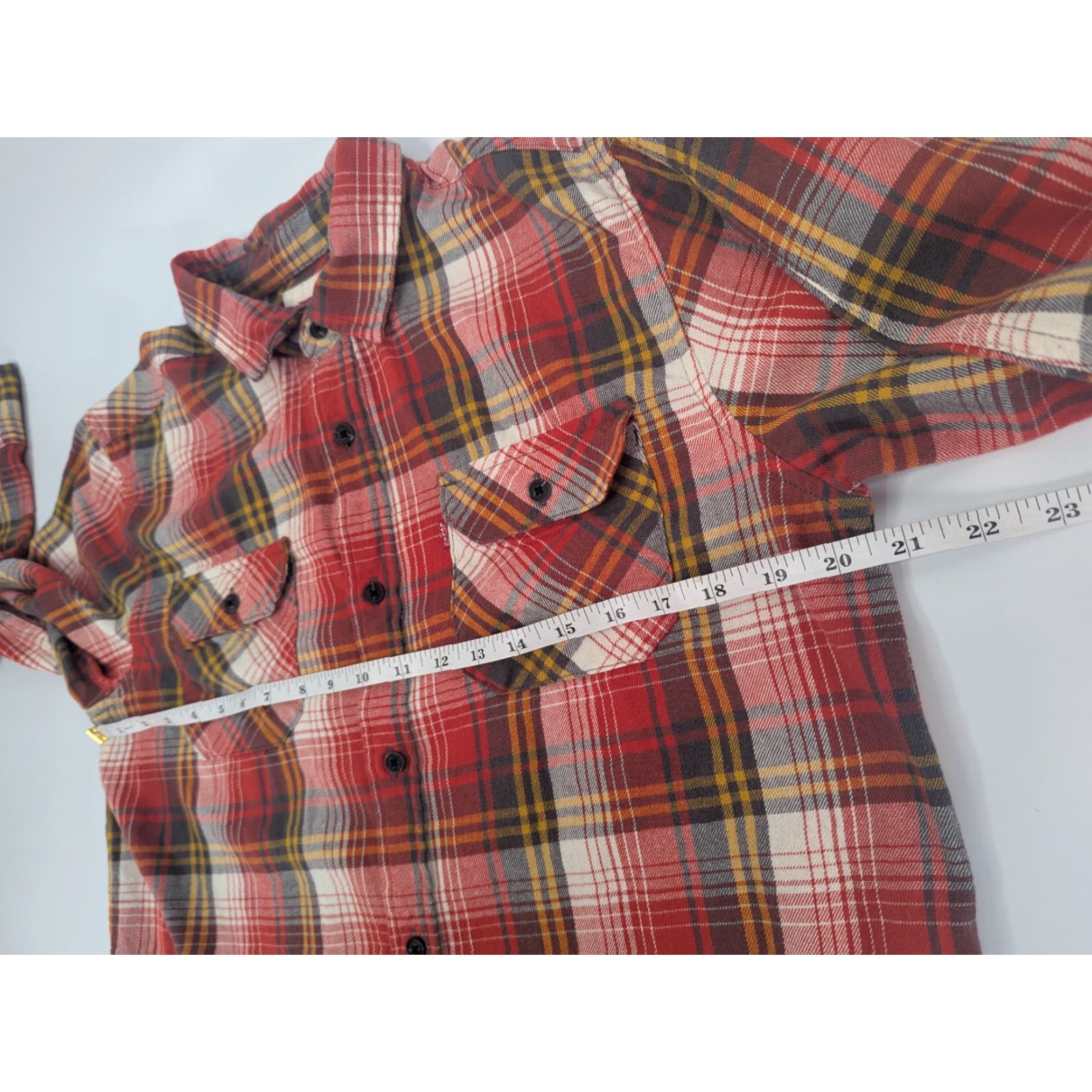 Levi's Levi's Button Red Western Plaid Flannel Shirt Long Sleeve Men's Medium Size US M / EU 48-50 / 2 - 5 Thumbnail