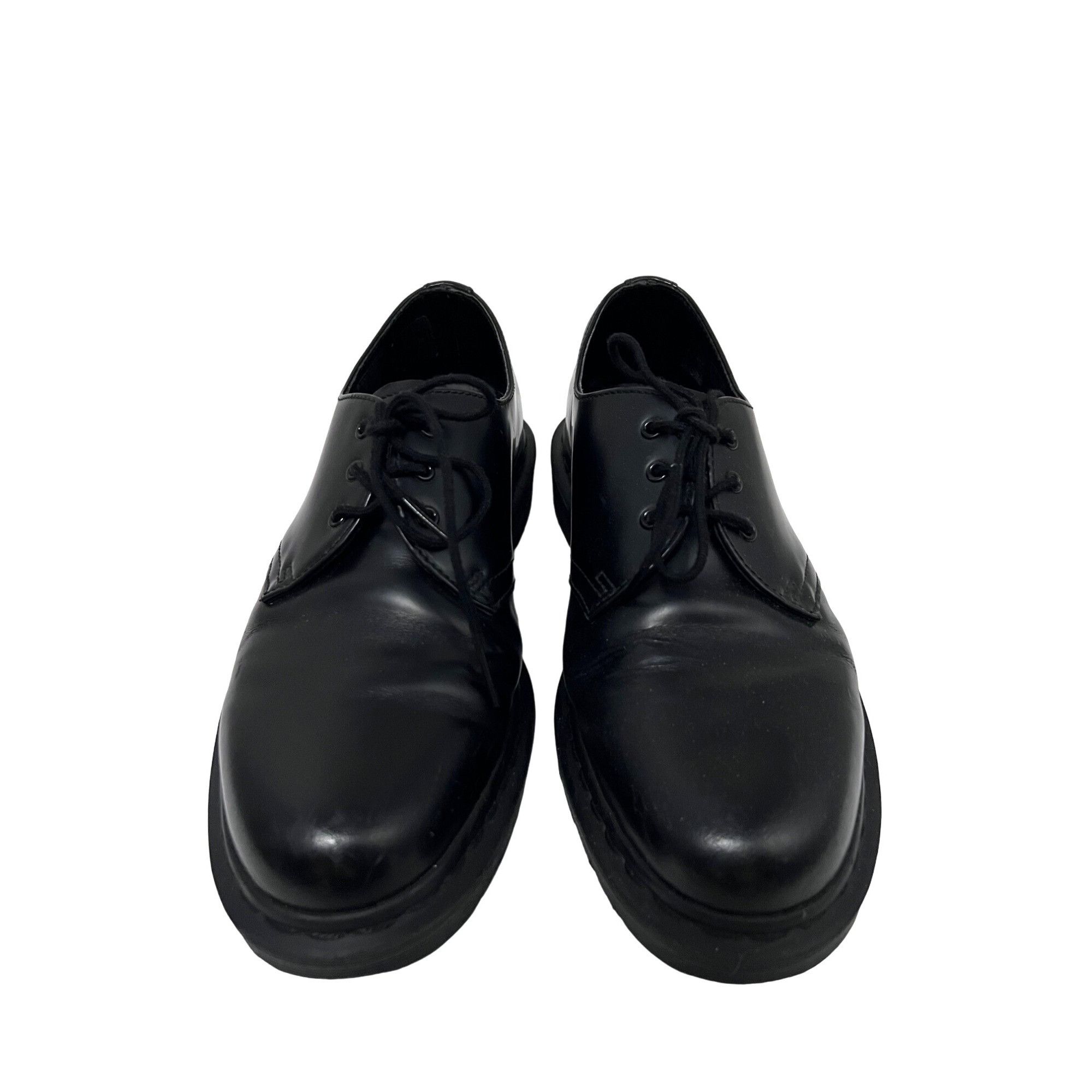 Dr. Martens Dr. Martens Mens Mono Black Nappa Leather Mens US 8 Oxford S Size US 8 / EU 41 - 3 Thumbnail