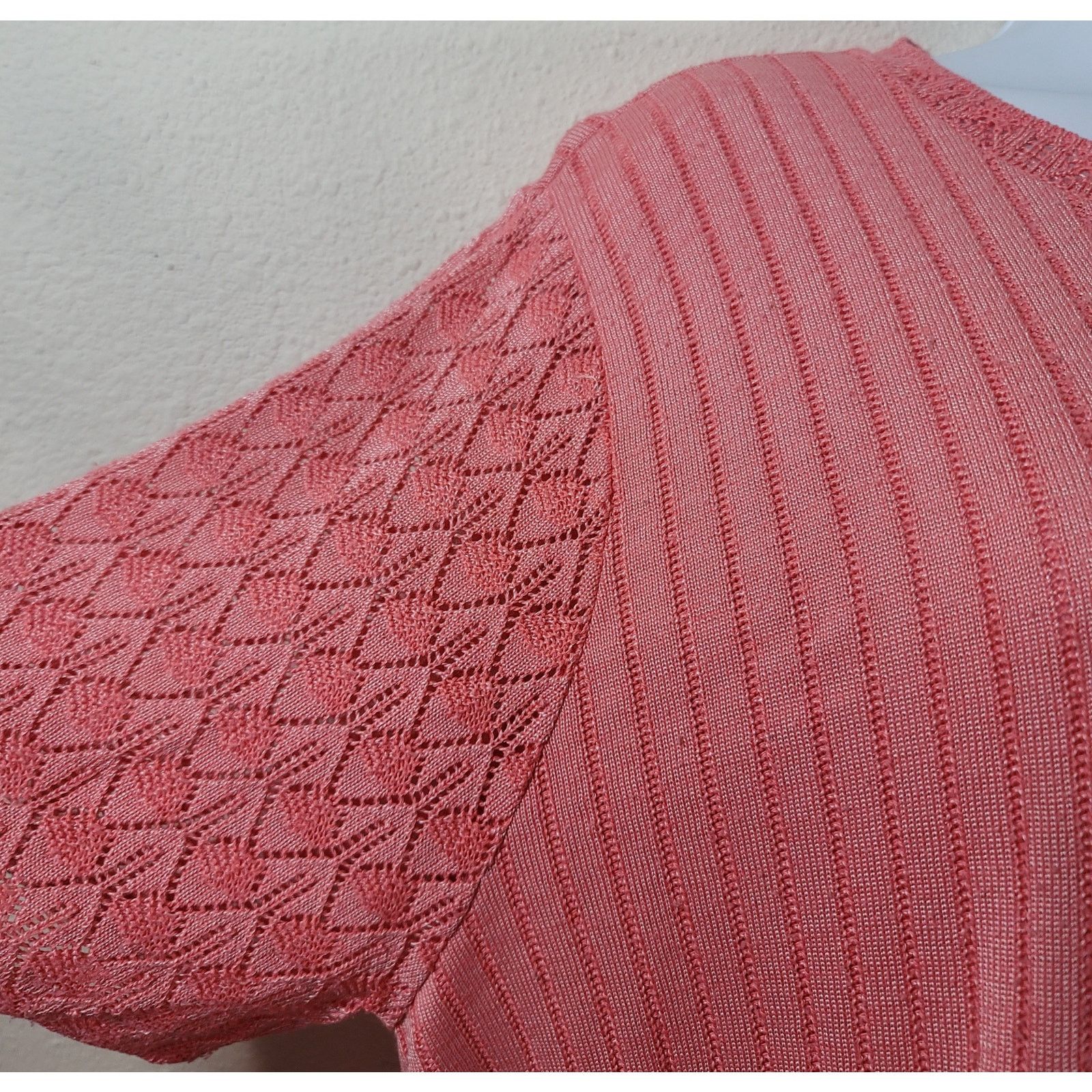Other Alfred Dunner Coral Orange Pink Round Neck Top XL Stretch Size XL / US 12-14 / IT 48-50 - 2 Thumbnail