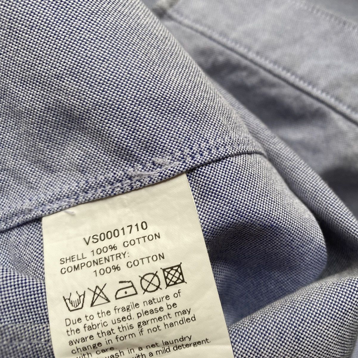 Visvim Blue Oxford Shirt With Circle Pocket Size US M / EU 48-50 / 2 - 7 Thumbnail