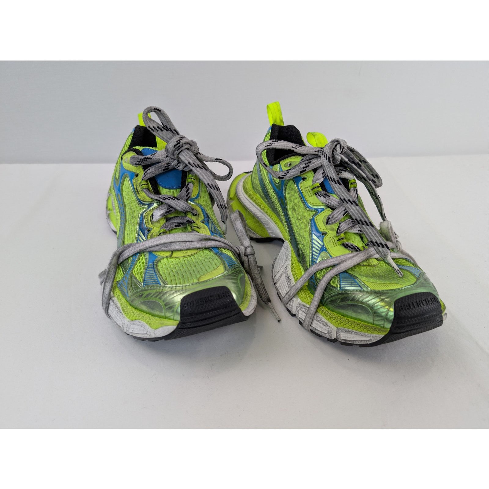 Balenciaga o1rshd1 3XL Low-Top Sneakers in Fluo Yellow / Blue Size US 12 / EU 45 - 6 Thumbnail