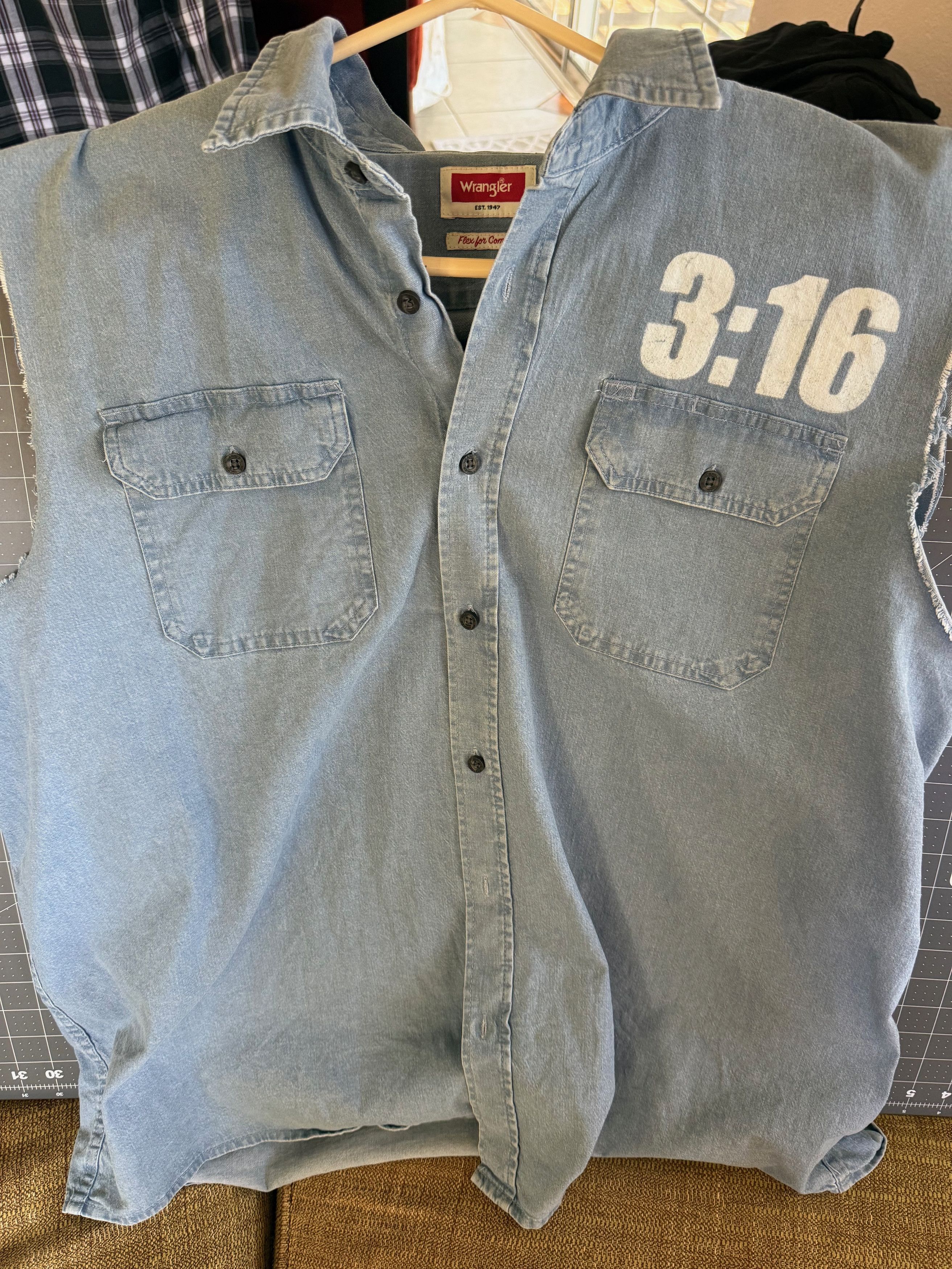 Wrangler Custom 3:16 Wrestling Tribute Shirt Size US XXL / EU 58 / 5 - 2 Thumbnail