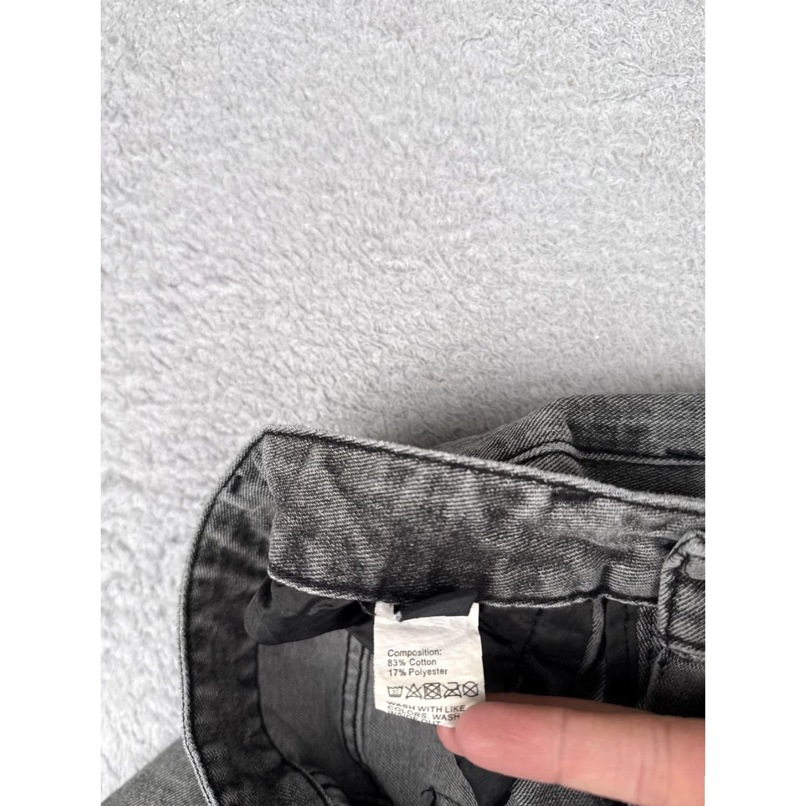 Shein SheIn Jeans Womens 4 Gray High Rise Straight Charcoal Wash Denim Cotton 25x28 Size 27" / US 4 / IT 40 - 7 Thumbnail