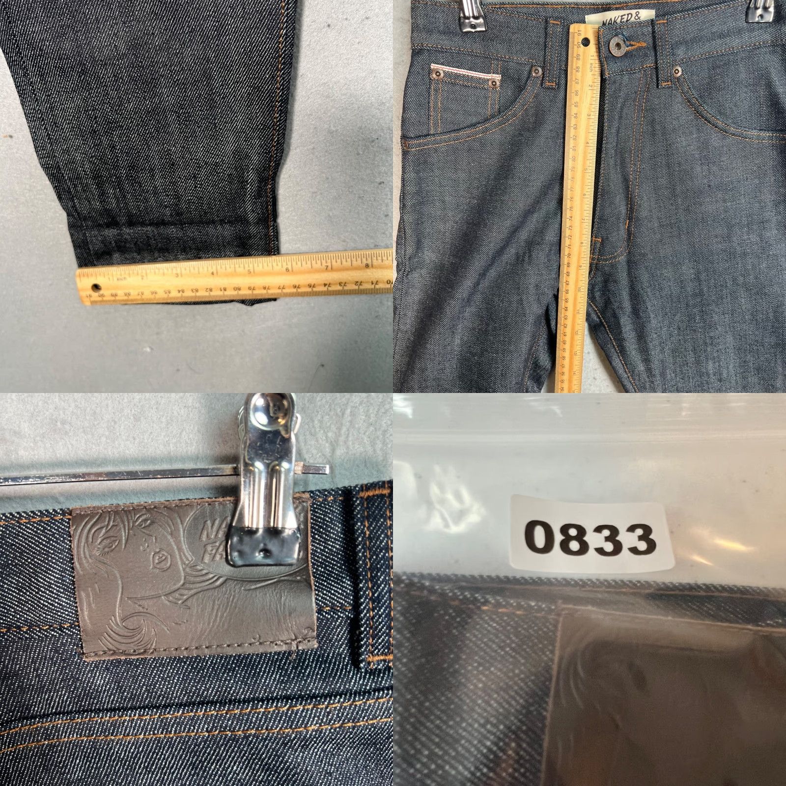 Vintage Naked & Famous Denim Blue Stretch High Rise Skinny Jeans Womens Size 25 Size 42" / US 20 - 8 Thumbnail