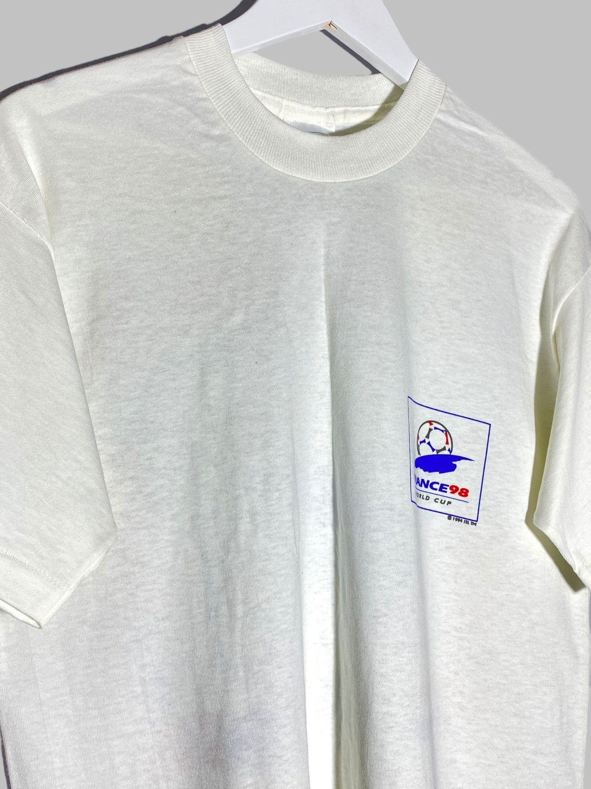 Vintage Vintage 1990s France World Cup Single Stitch Rare T-shirt Size US M / EU 48-50 / 2 - 9 Thumbnail