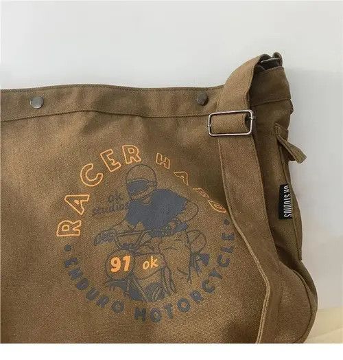 Japanese Brand 90s retro cartoon graphic canvas shoulder bag crossbody y2k Size ONE SIZE - 7 Thumbnail