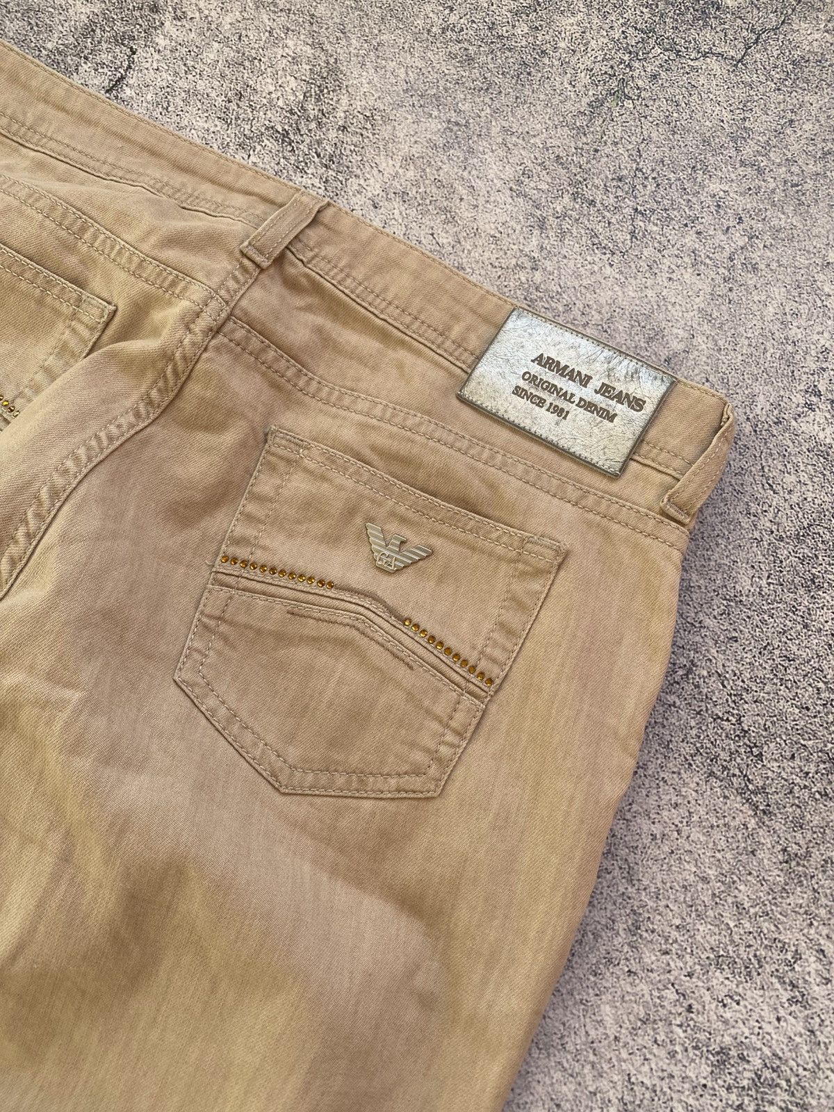 Emporio Armani Vintage Rare Emporio Armani Hype Metal Logo Y2K Jeans Size US 32 / EU 48 - 7 Thumbnail