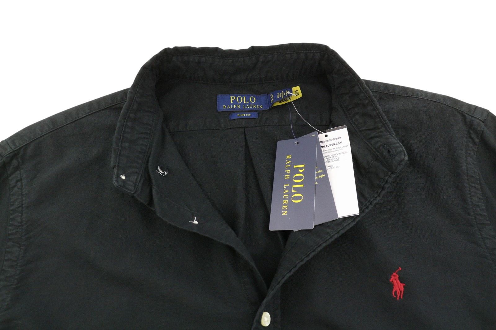 Ralph Lauren CORE REPLEN XL Black Button-Down Neck Slim Fit 87038 Size US XL / EU 56 / 4 - 5 Thumbnail