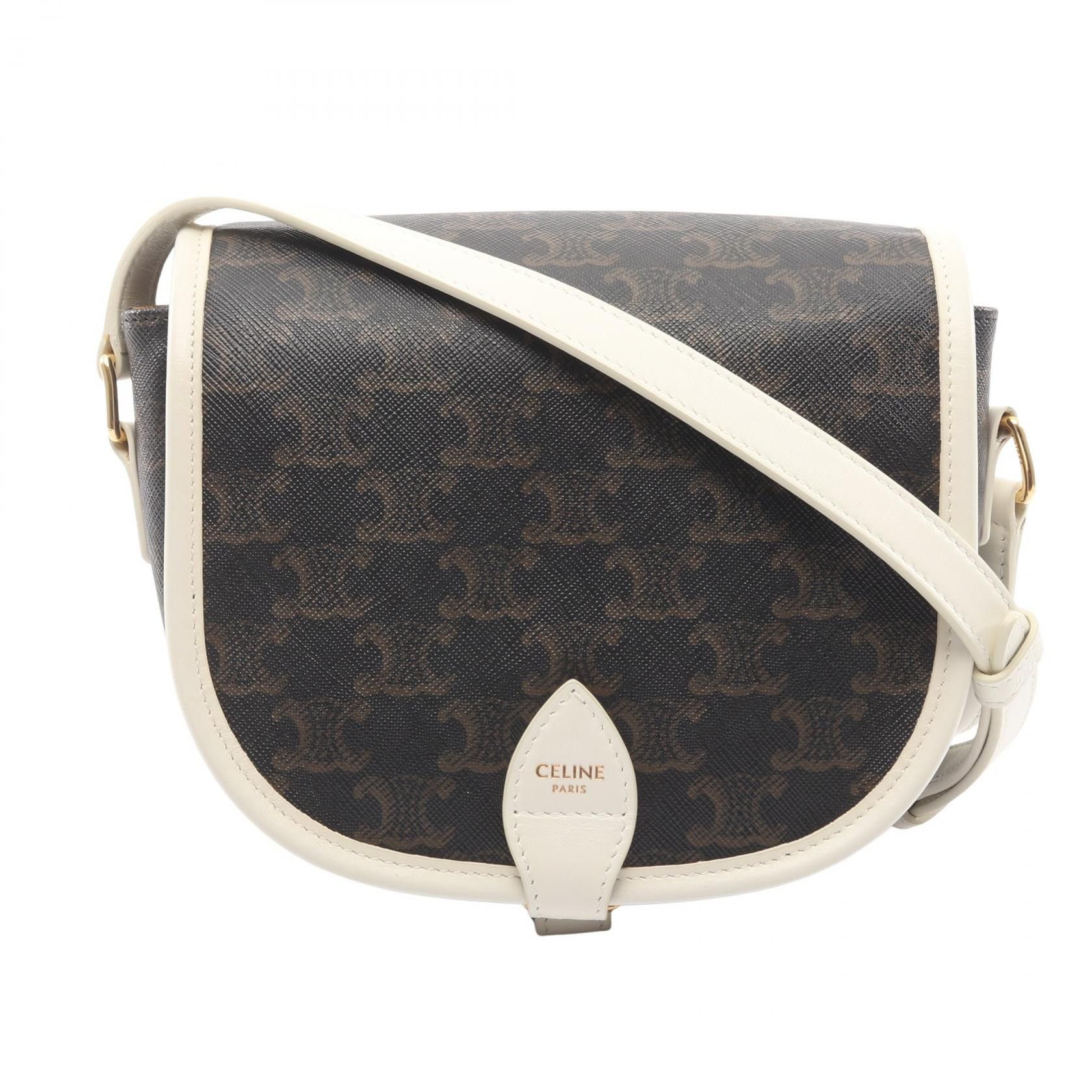 Celine Celine CELINE Folco Medium PVC Coated Canvas Leather Shoulder Bag Textile Shoulder Bag DUTY FREE for USA Size ONE SIZE - 1 Thumbnail