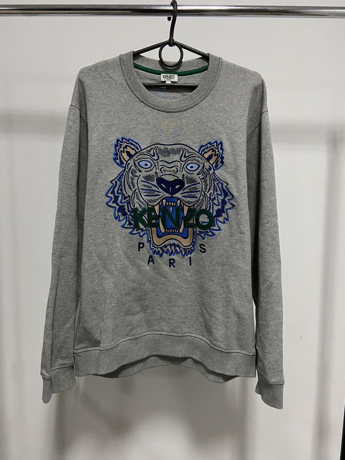 Kenzo × Vintage Kenzo tiger 🐯 Vintage Sweatshirt Big Logo Paris Luxury Size US L / EU 52-54 / 3 - 1 Thumbnail