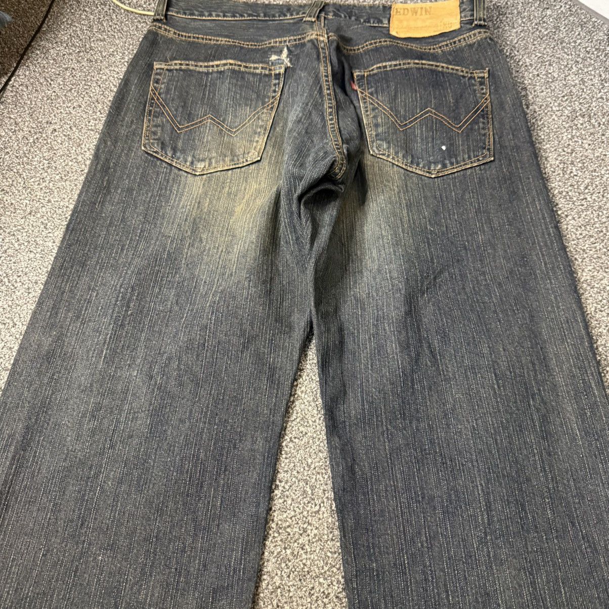 Seditionaries Vintage Baggy Japanese Rusty Edwin XV Hanging Denim Size US 34 / EU 50 - 7 Thumbnail
