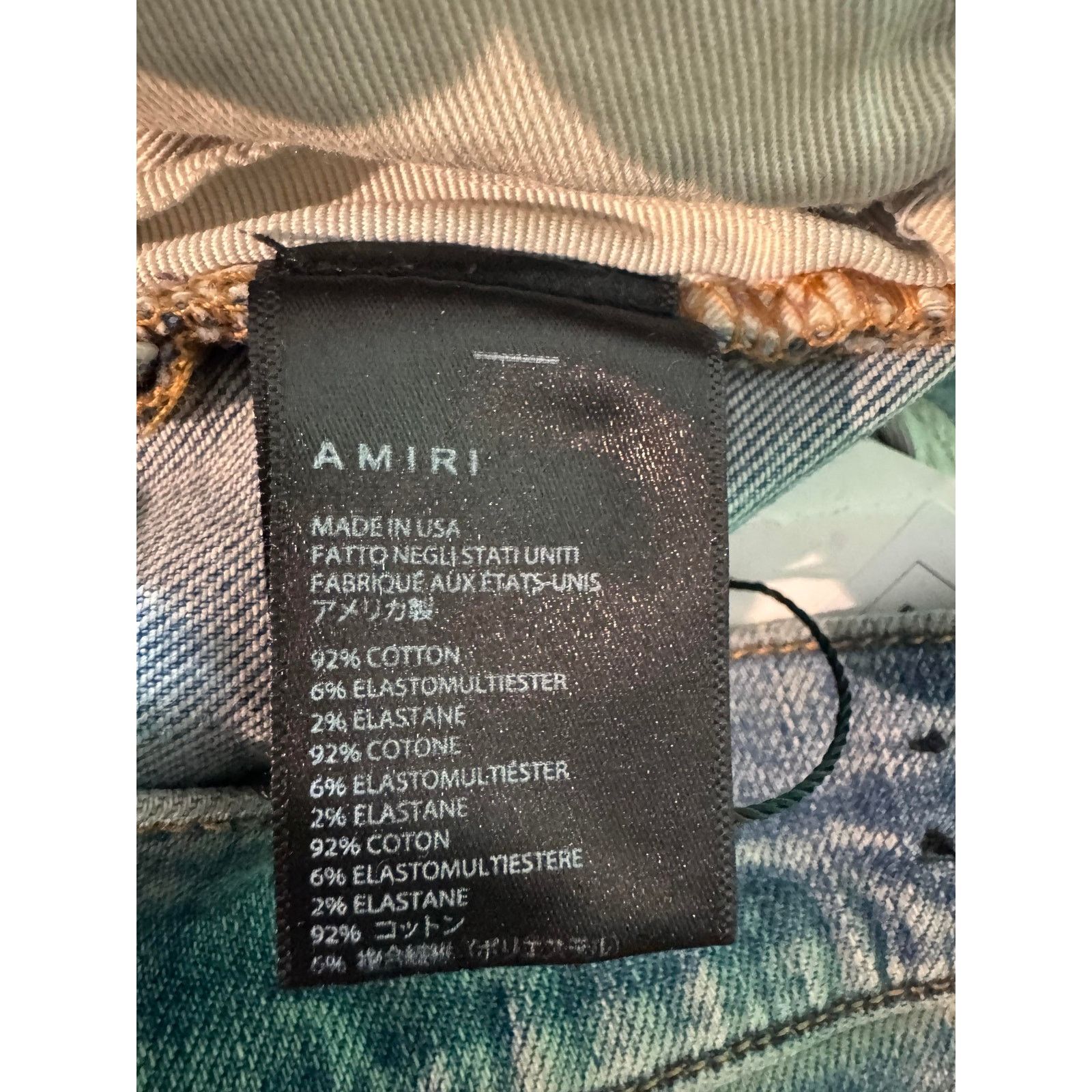 Amiri Amiri MX1 Light Wash, Blue & Red Patch Jeans Size US 36 / EU 52 - 9 Thumbnail