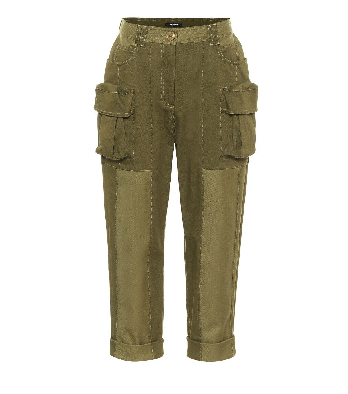 Balmain o1y0625 Cargo Pant in Military Green Size 30" / US 8 / IT 44 - 1 Thumbnail