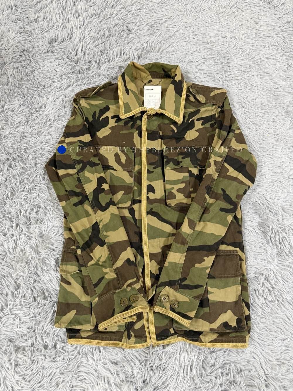 Saint Laurent Paris Camo Print Light Jacket in Multi Colors Size US S / EU 44-46 / 1 - 1 Thumbnail