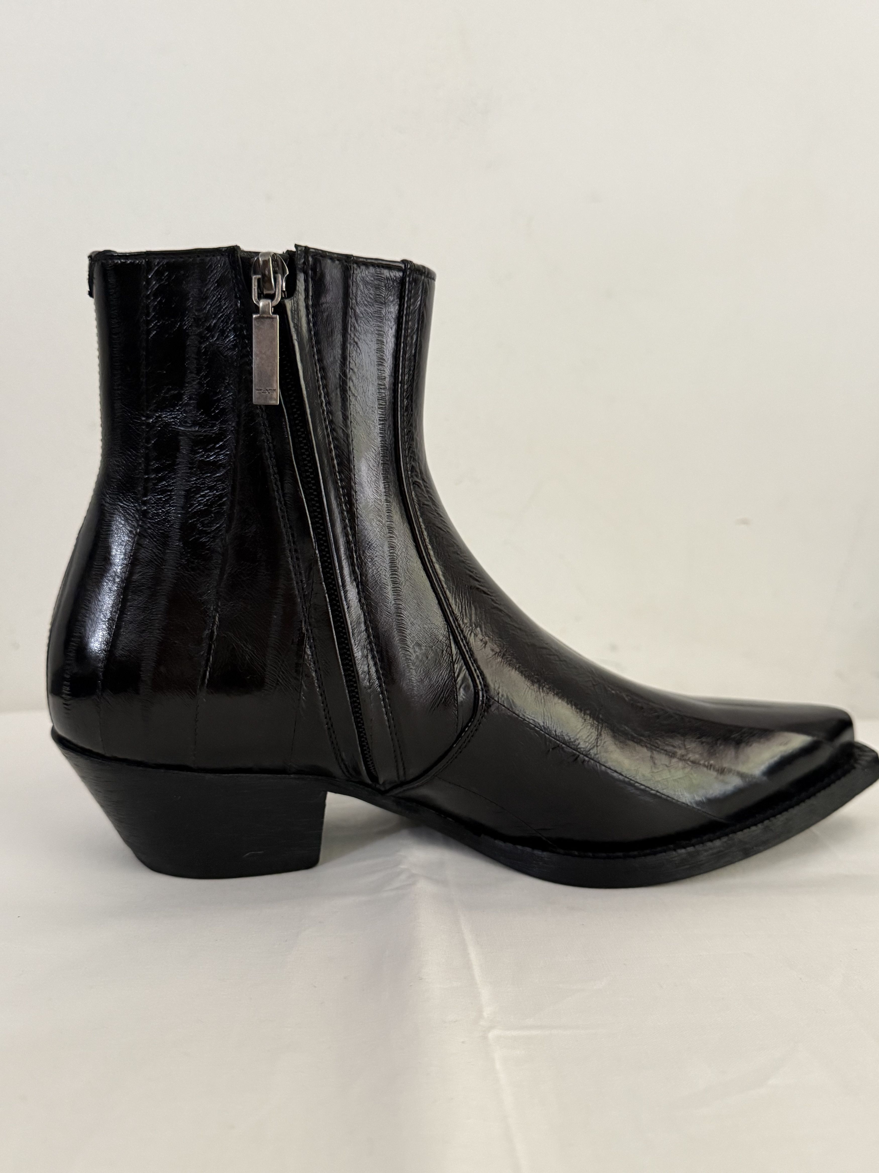 Saint Laurent Paris Genuine Eel Skin Lukas Zip Boots Size US 9.5 / EU 42-43 - 8 Thumbnail