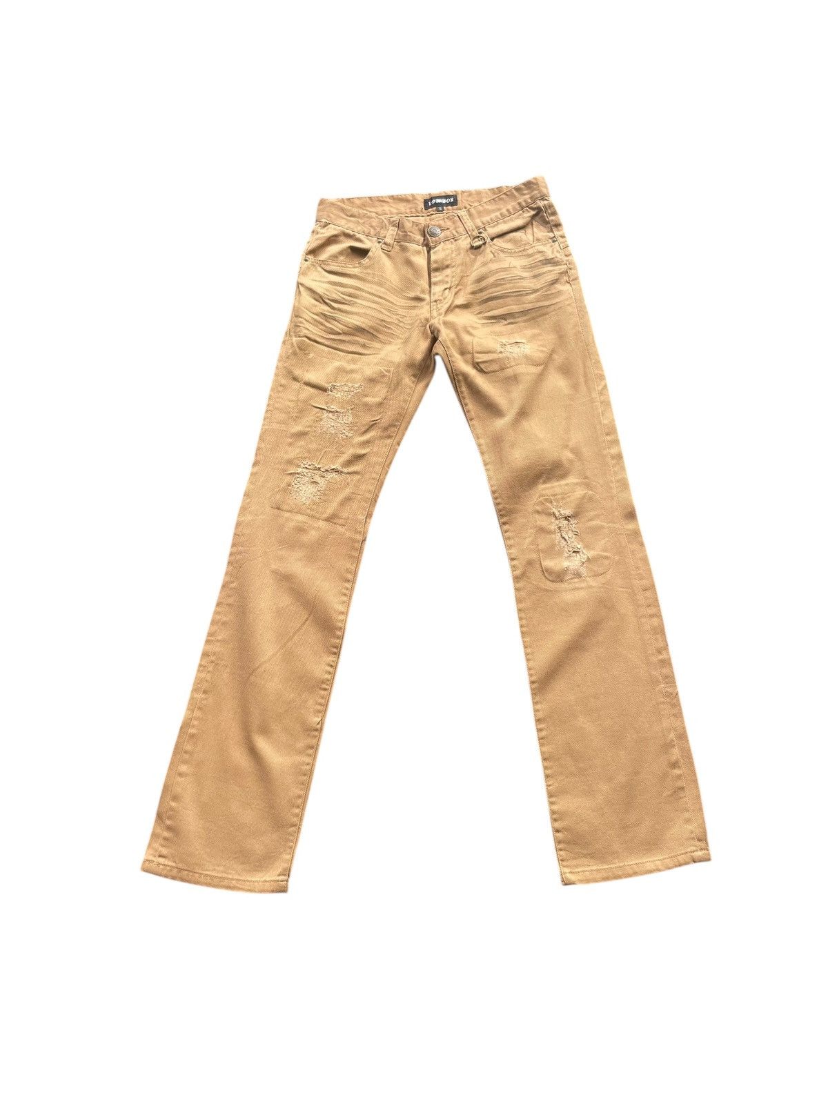 Japanese Brand Lowbox Distresed Denim Size US 30 / EU 46 - 1 Thumbnail