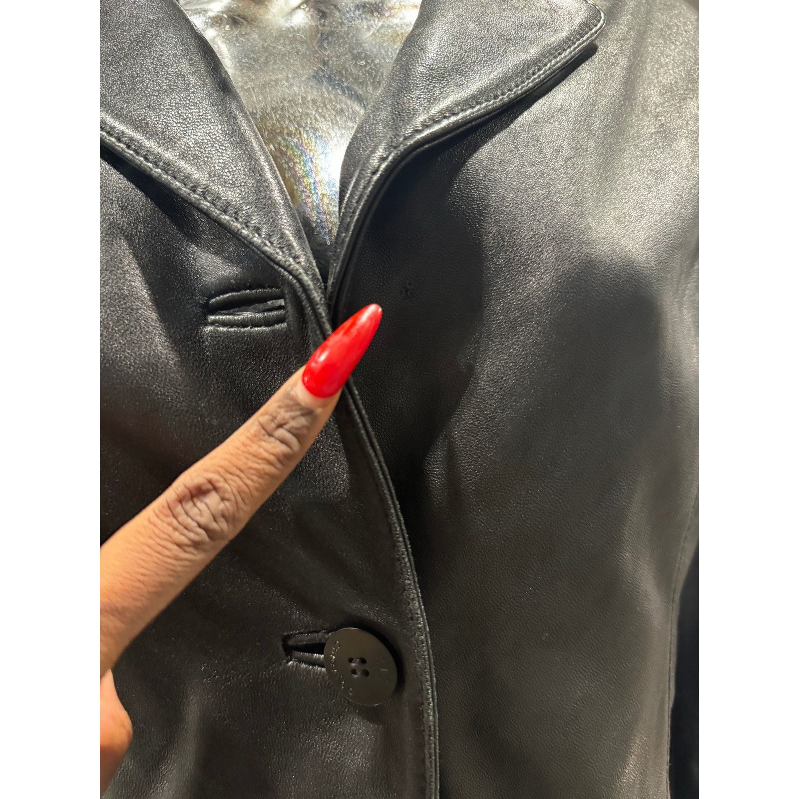 Vintage VTG LEATHER JACKET Size M / US 6-8 / IT 42-44 - 4 Thumbnail