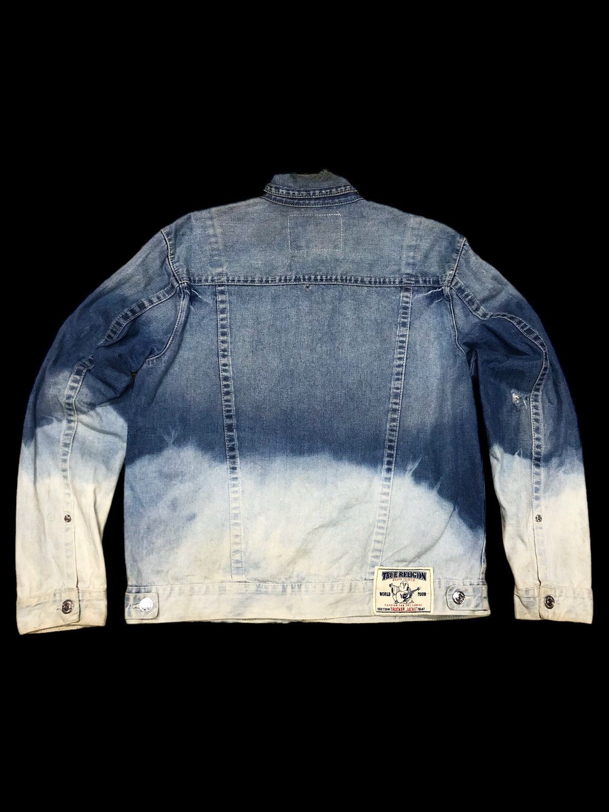 True Religion TWO TONE BLEACHED TRUCKER JACKET Size US XXL / EU 58 / 5 - 2 Thumbnail