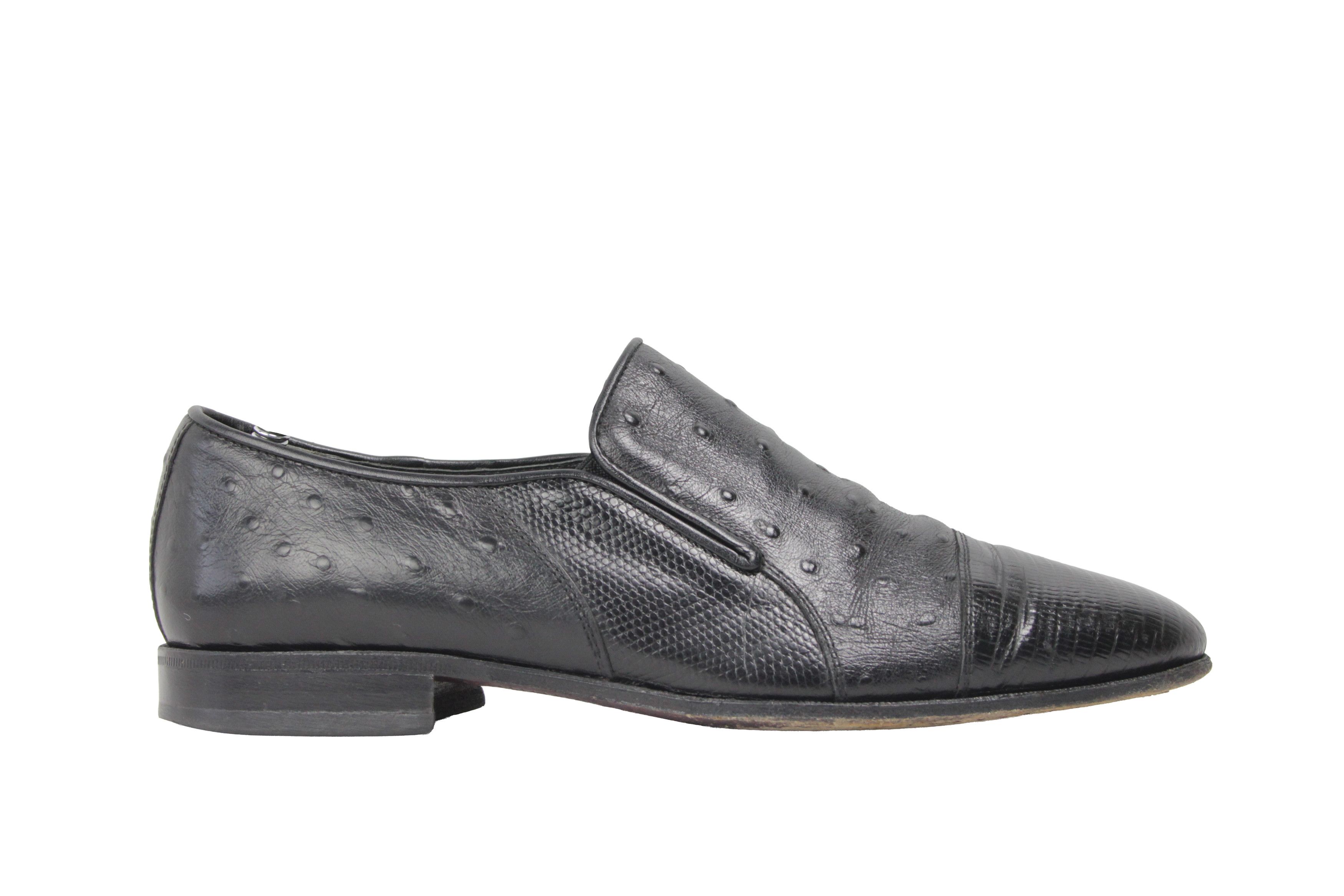 Pierre Cardin 90S Ostrich Leather Loafers Vintage Size US 7 / EU 40 - 1 Thumbnail