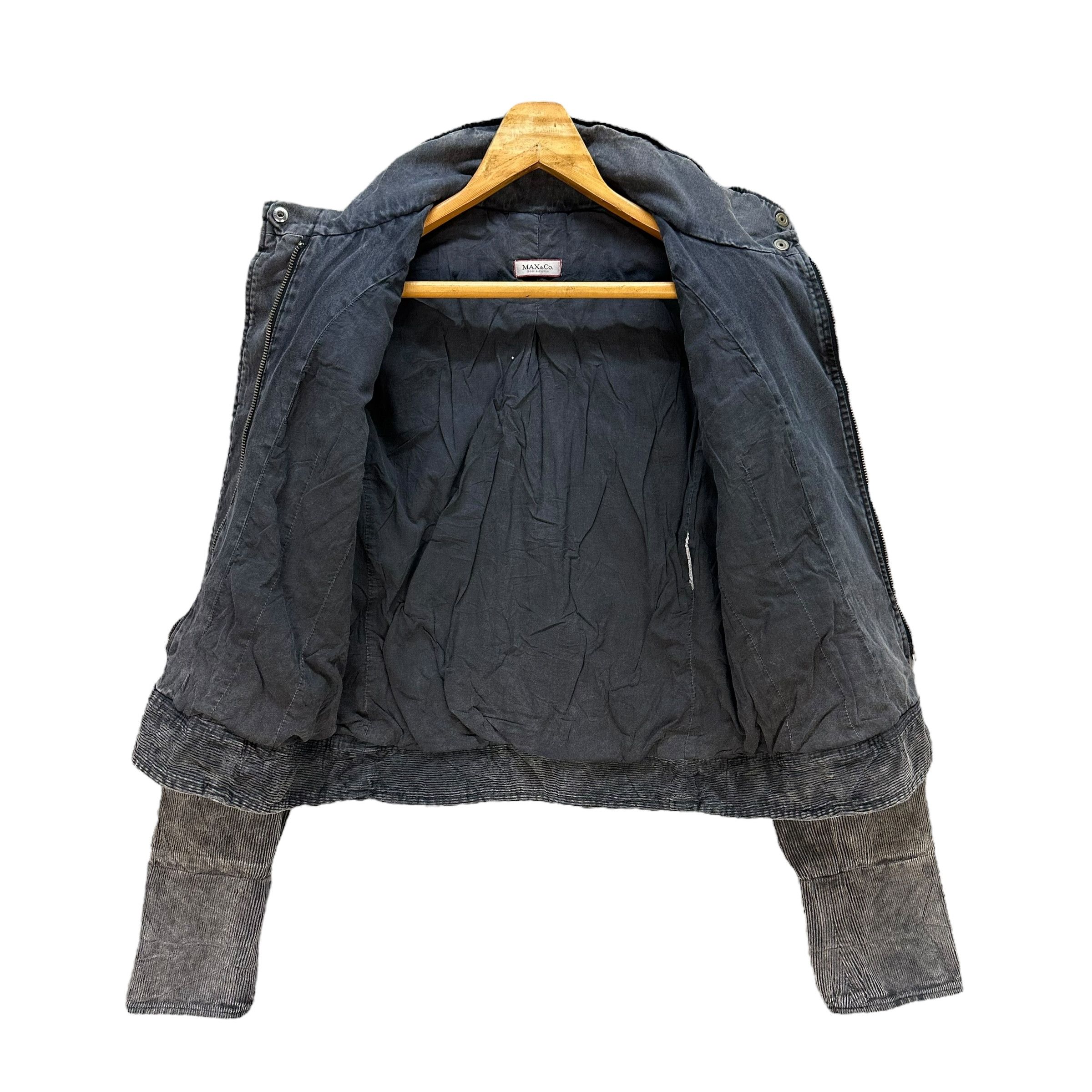 MAX&Co. MAX & CO Washed Blue Corduroy Funnel Neck Jacket #A69-1659 Size S / US 4 / IT 40 - 8 Thumbnail