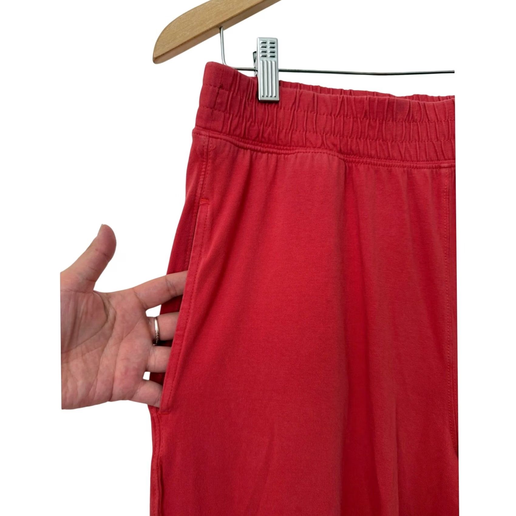 Free People VINTAGE Free People Movement Red Coral High Waisted Joggers Lounge Wear W/Pockets-Medium Size 32" / US 10 / IT 46 - 2 Thumbnail