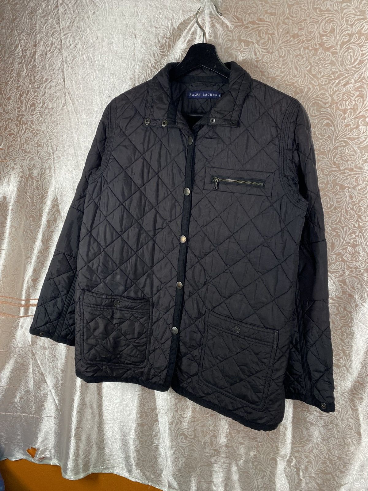 Ralph Lauren Vintage Ralph Lauren Navy Quilted Jacket Diamond Stitch Size M / US 6-8 / IT 42-44 - 4 Thumbnail