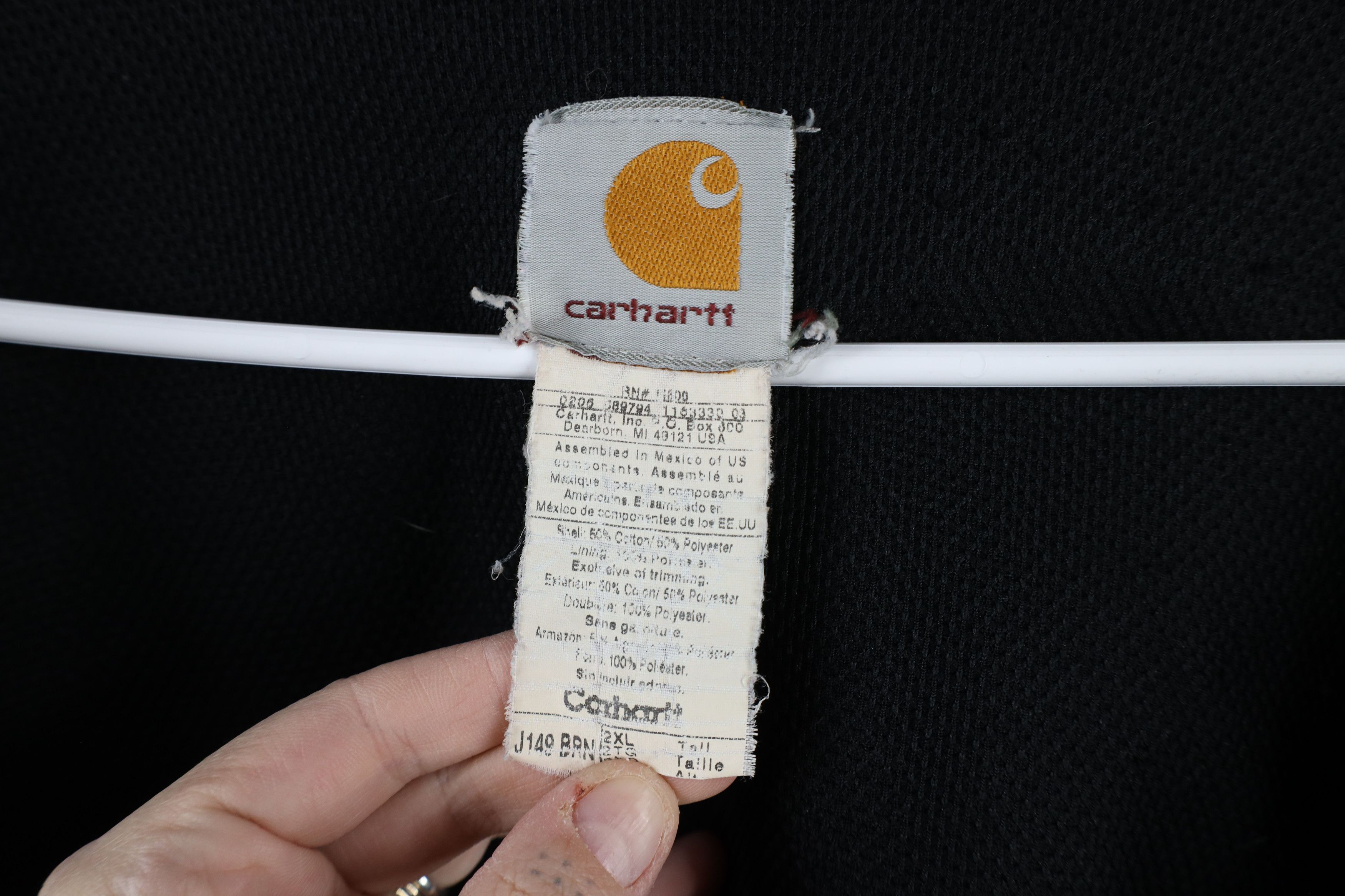 Carhartt × Vintage Vintage Y2K Carhartt Heavyweight Thermal Lined Hoodie Jacket Size US XXL / EU 58 / 5 - 11 Thumbnail
