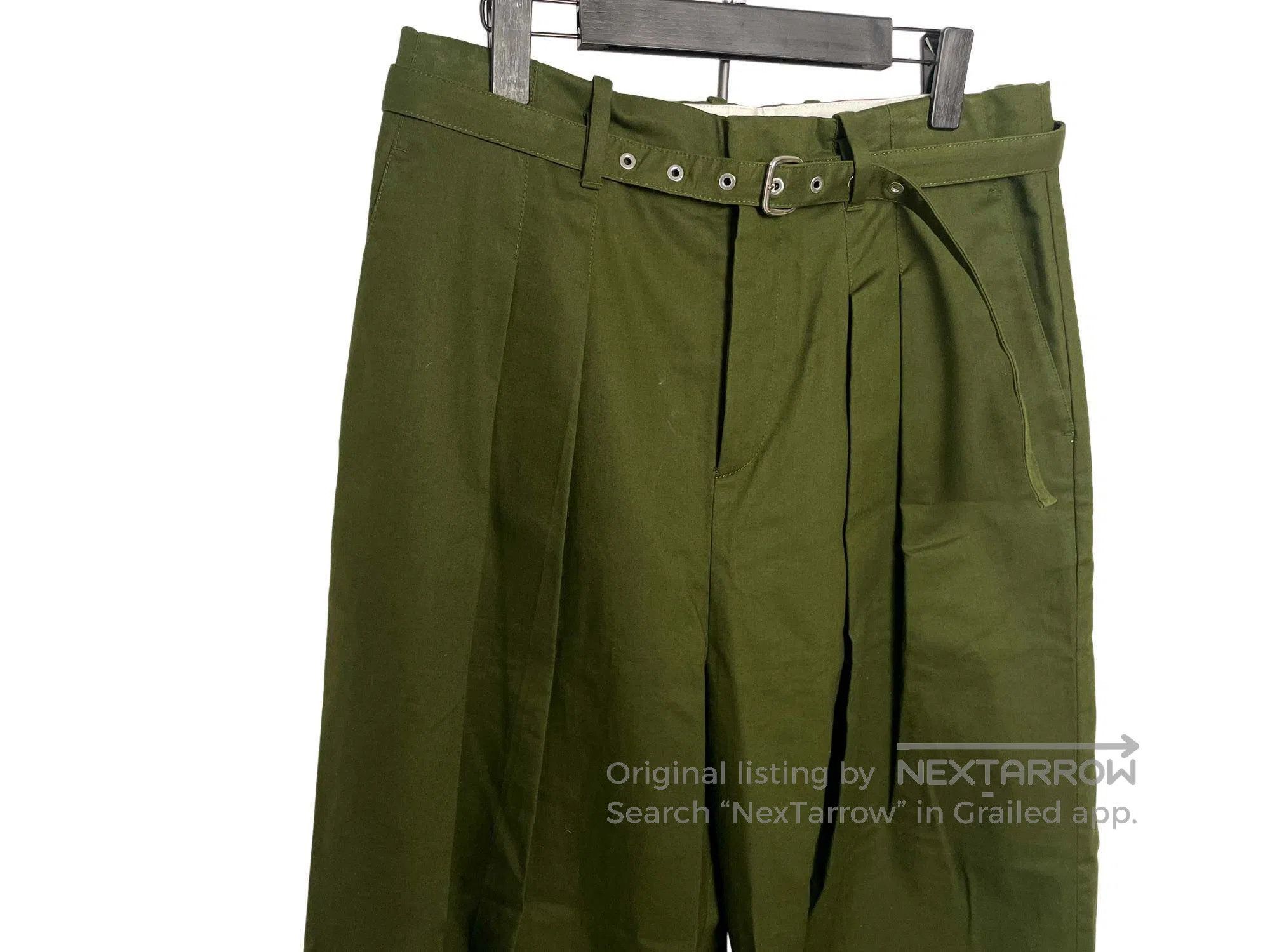 JW Anderson JW Anderson Military Green Pleated Wide Leg Casual Pants Size US 32 / EU 48 - 3 Thumbnail