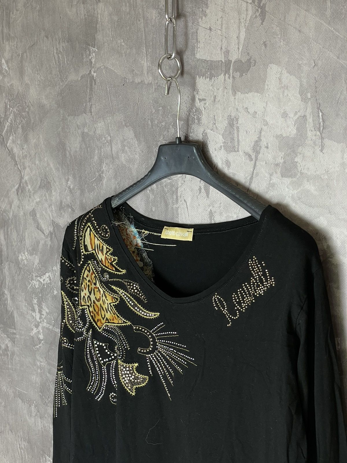Just Cavalli × Roberto Cavalli × Vintage Roberto Cavalli Vintage Y2K Art Gallery Long Sleeve Size M / US 6-8 / IT 42-44 - 7 Thumbnail