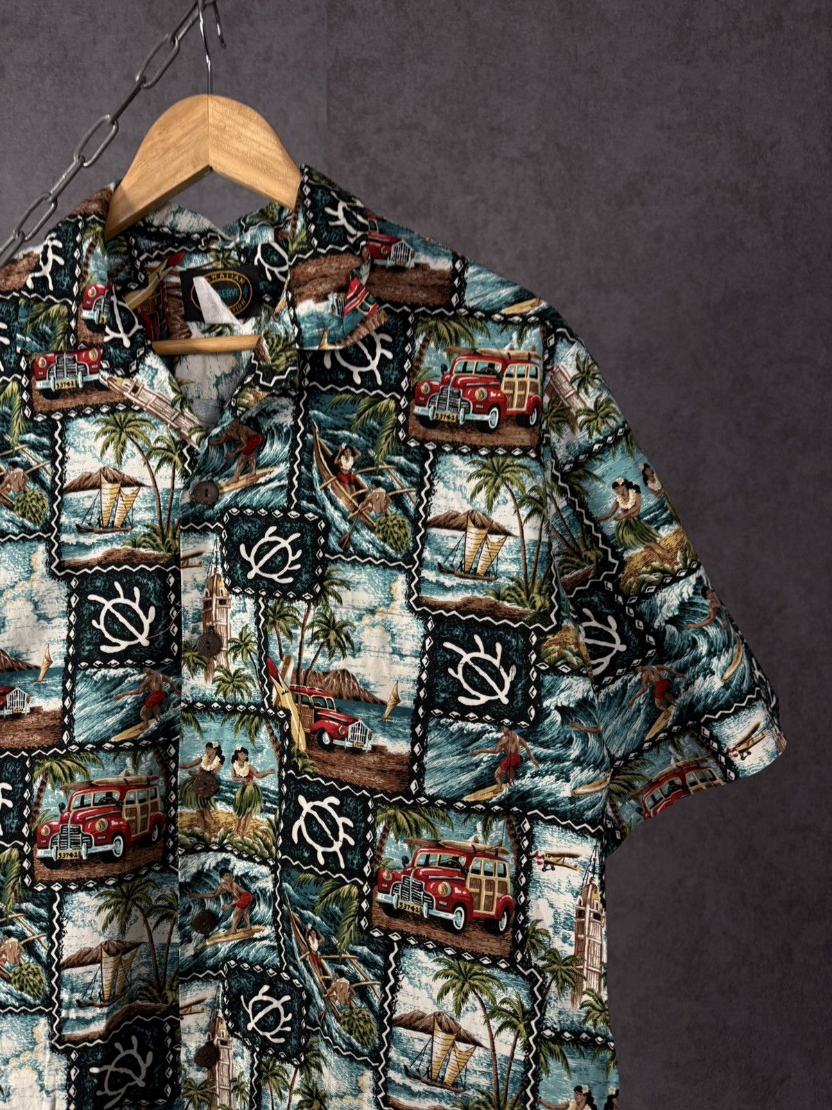 Vintage Hawaiian crazy art made in USA shirt Size US M / EU 48-50 / 2 - 2 Thumbnail