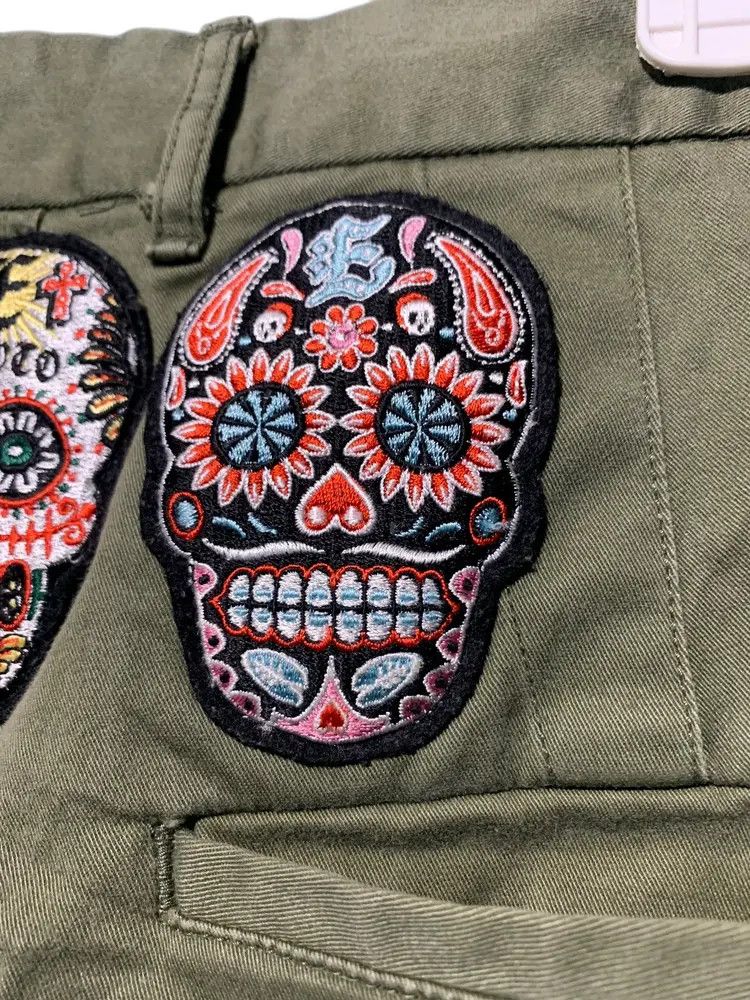 Eototo EO TO TO mexican skull tattoo patch drop croth pants Size US 28 / EU 44 - 3 Thumbnail