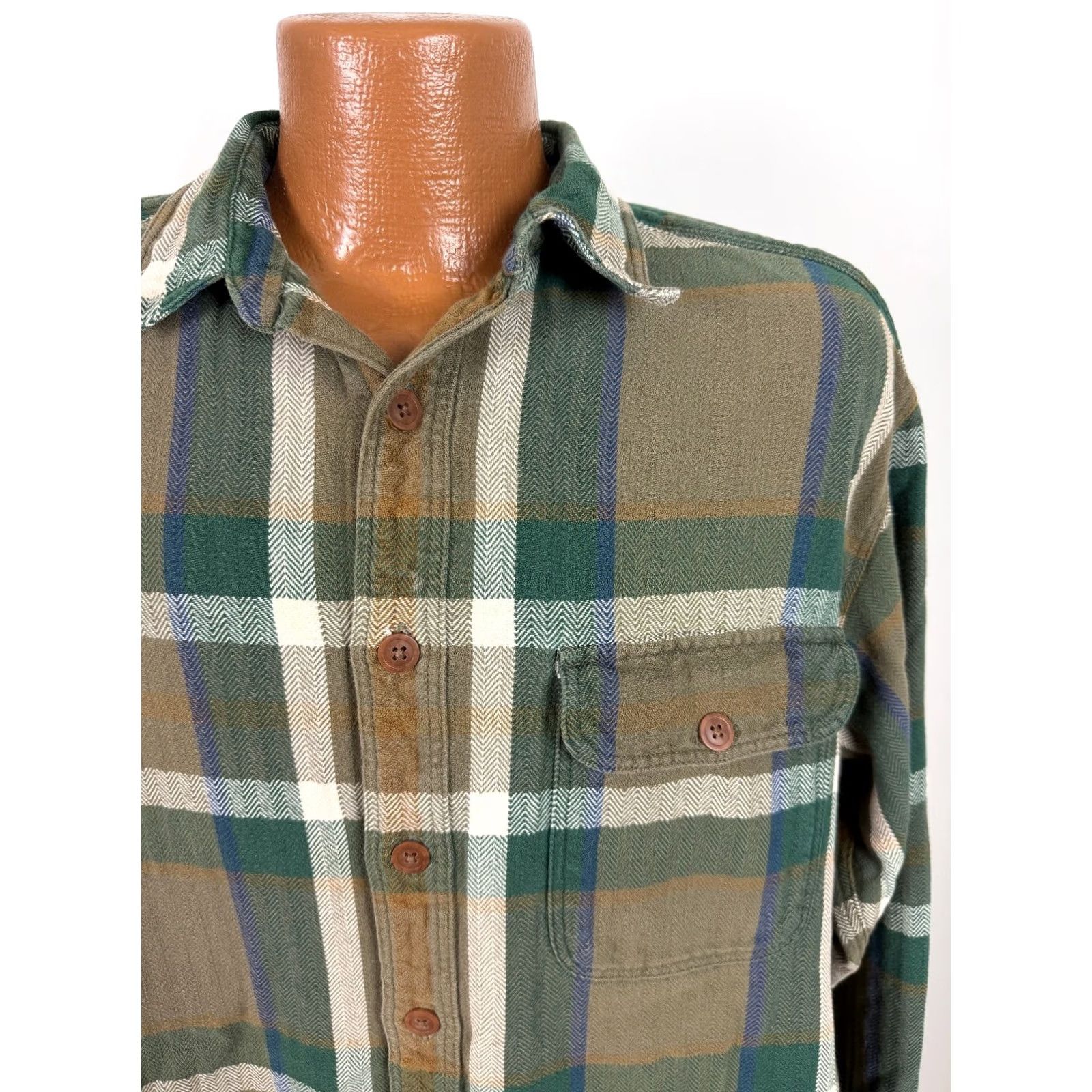 Olive VINTAGE Madison Trader Shirt Men L Outdoors Olive Heavyweight Plaid 90s 80s Hipster Grunge Outdoor Button-Up Size US L / EU 52-54 / 3 - 2 Thumbnail