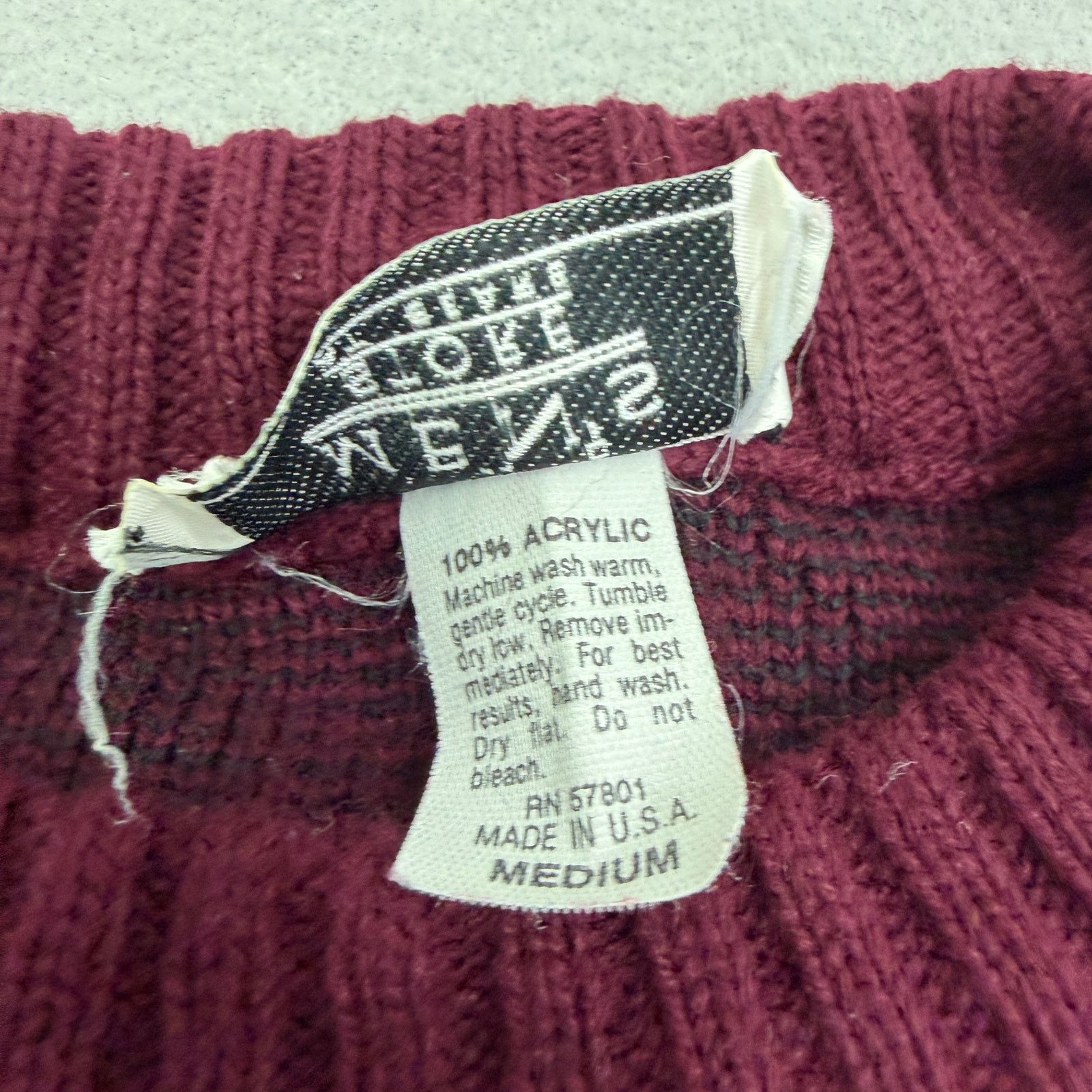 Vintage Vintage Sears Sweater Men's Medium Red Geometric Knit 90s Size US M / EU 48-50 / 2 - 5 Thumbnail