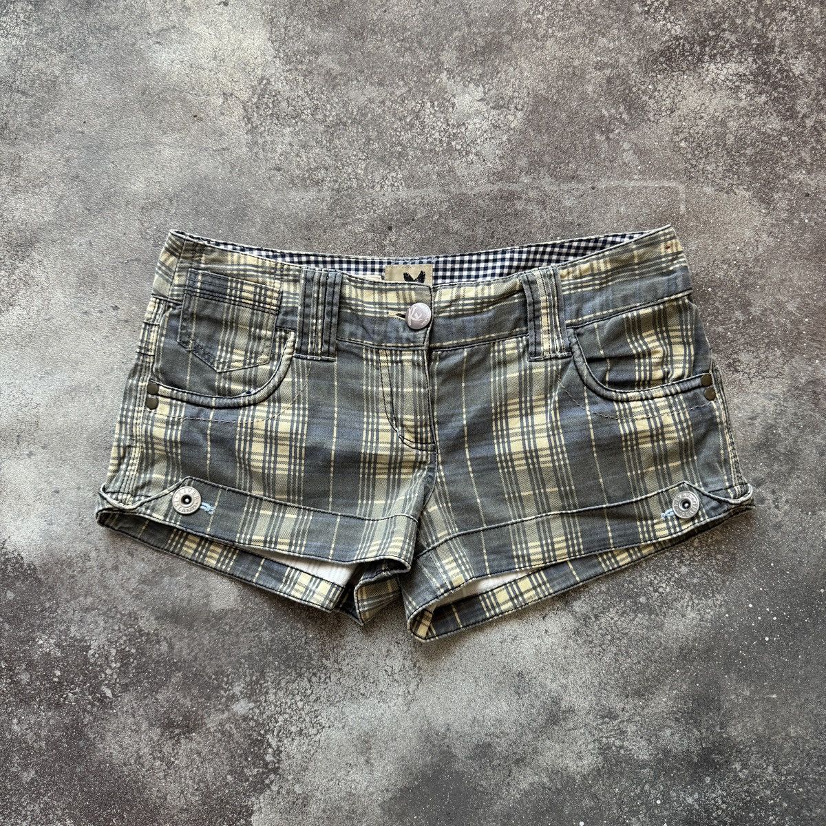 Hysteric Glamour River Island 2000’s Vintage Y2K Grunge Punk Mini Shorts Size 27" / US 4 / IT 40 - 2 Thumbnail