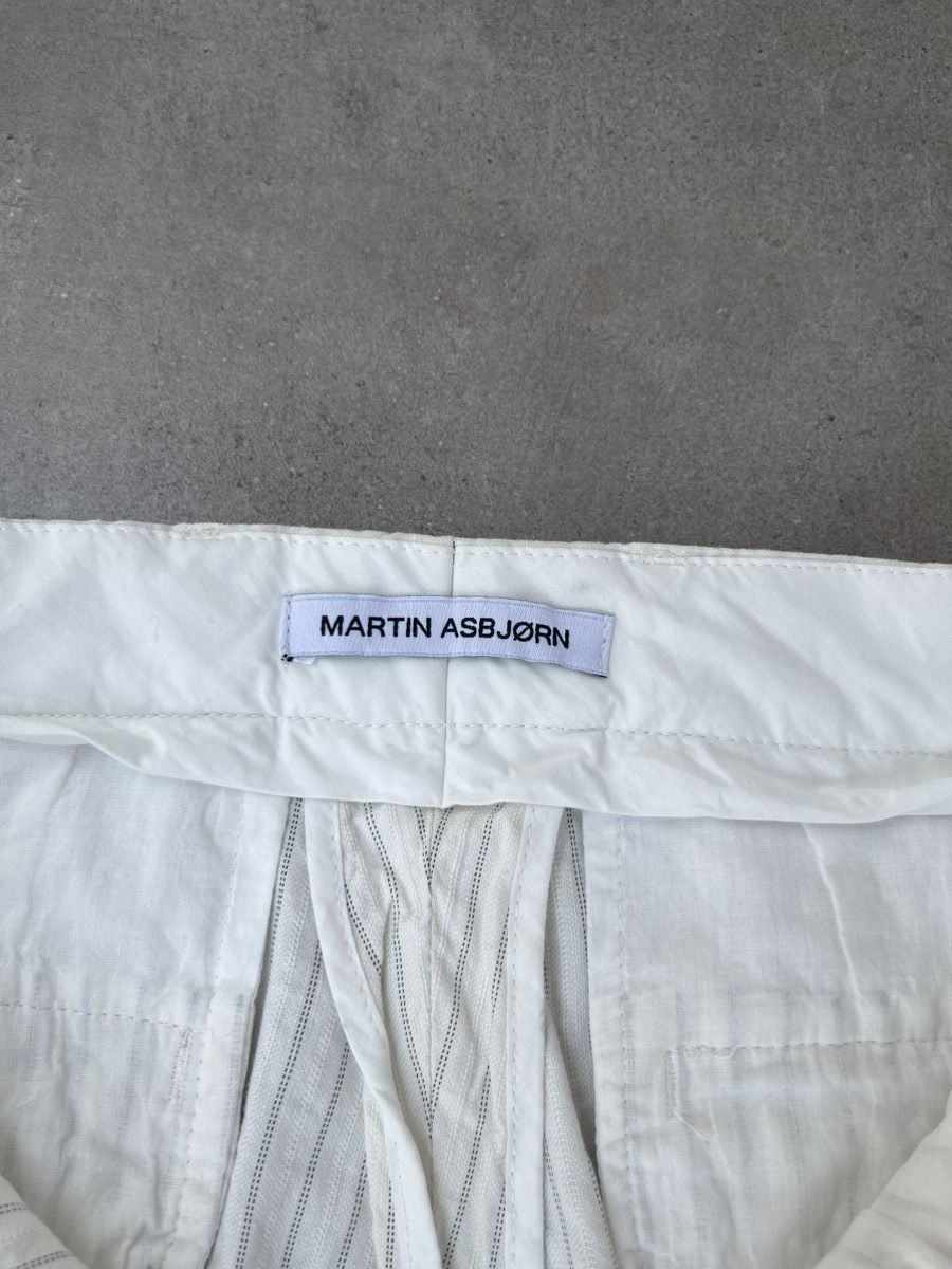 Martin Asbjorn Martin Asbjorn Cream White Striped Casual Pants Size US 30 / EU 46 - 13 Thumbnail