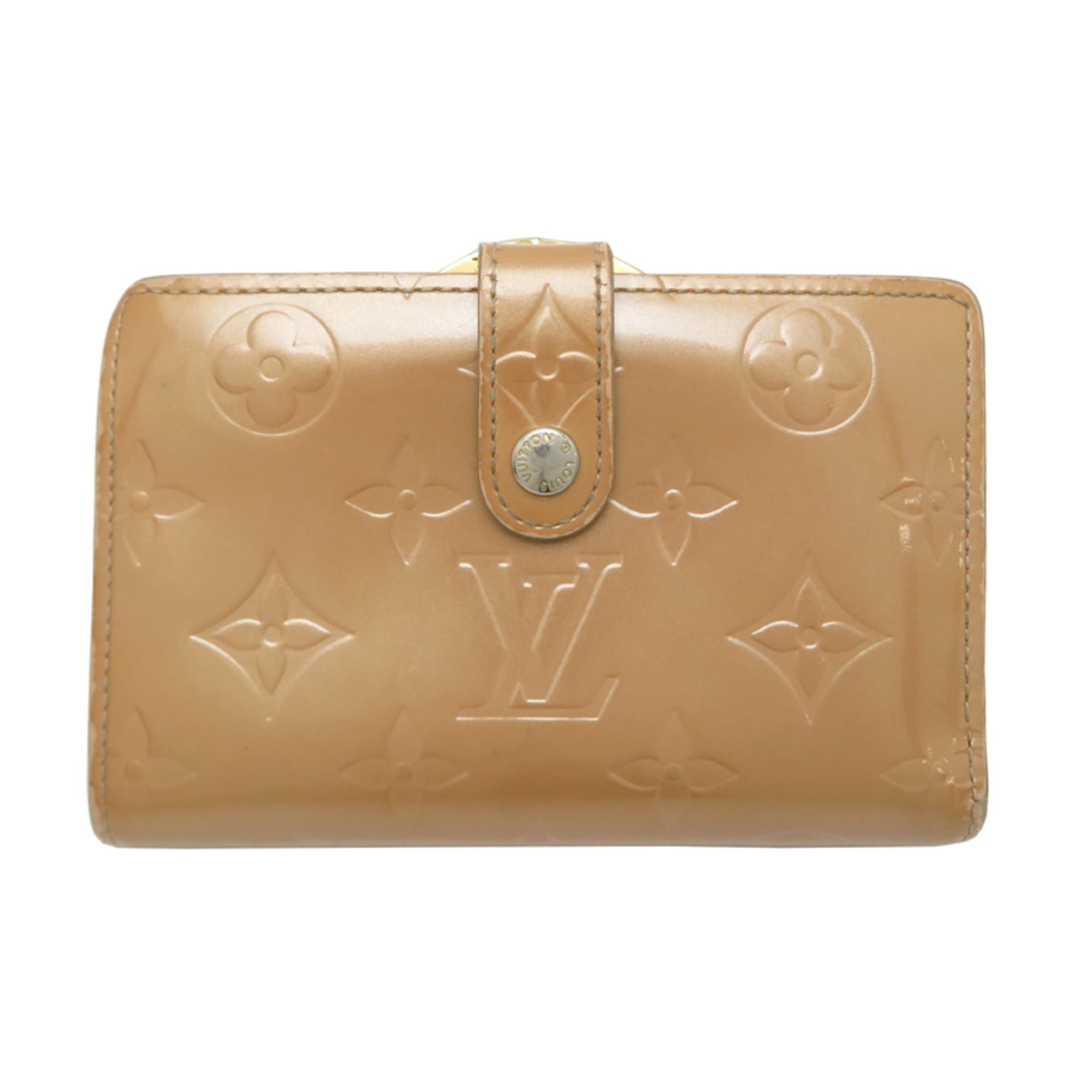 Louis Vuitton Louis Vuitton Portefeuille Viennois Women's Bifold Wallet M91361 Vernis Beige Size ONE SIZE - 1 Thumbnail