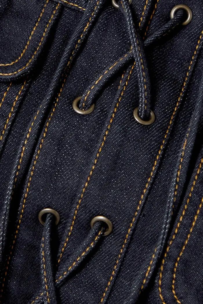 Saint Laurent Paris o1bcso1str1224 Saharienne Jacket in Deep Blue Size S / US 4 / IT 40 - 8 Thumbnail