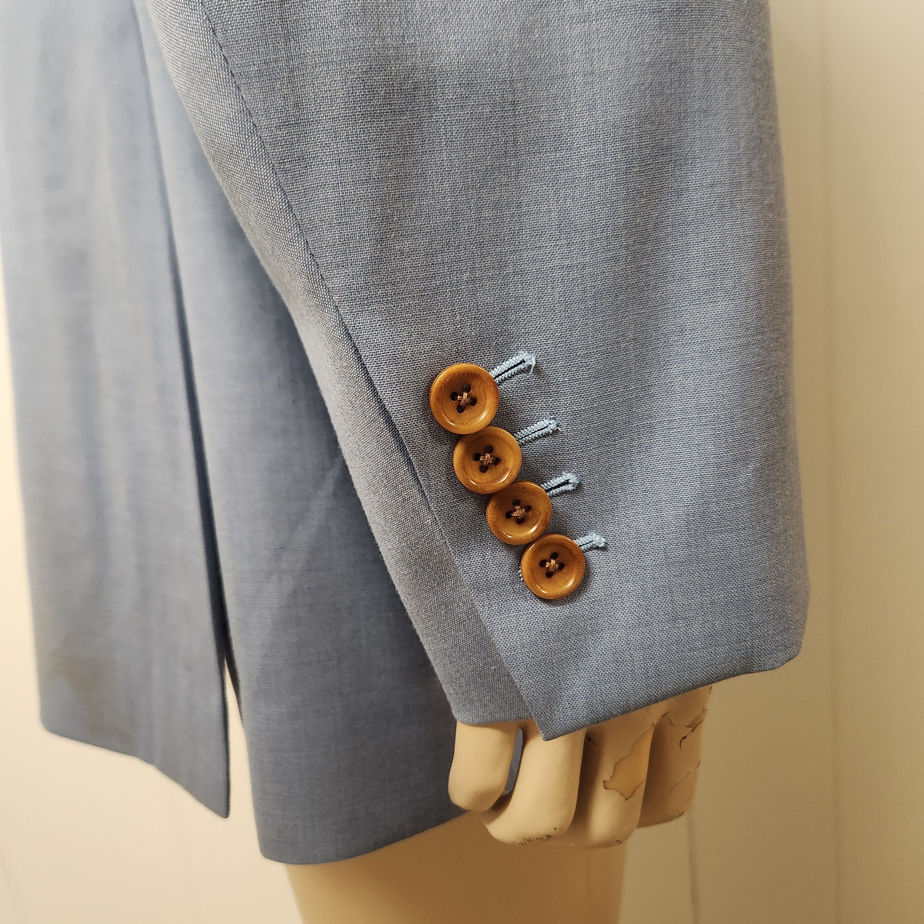 Holland & Sherry custom sport coat 42R blue wool Holland & Sherry vintage Size 42R - 5 Thumbnail