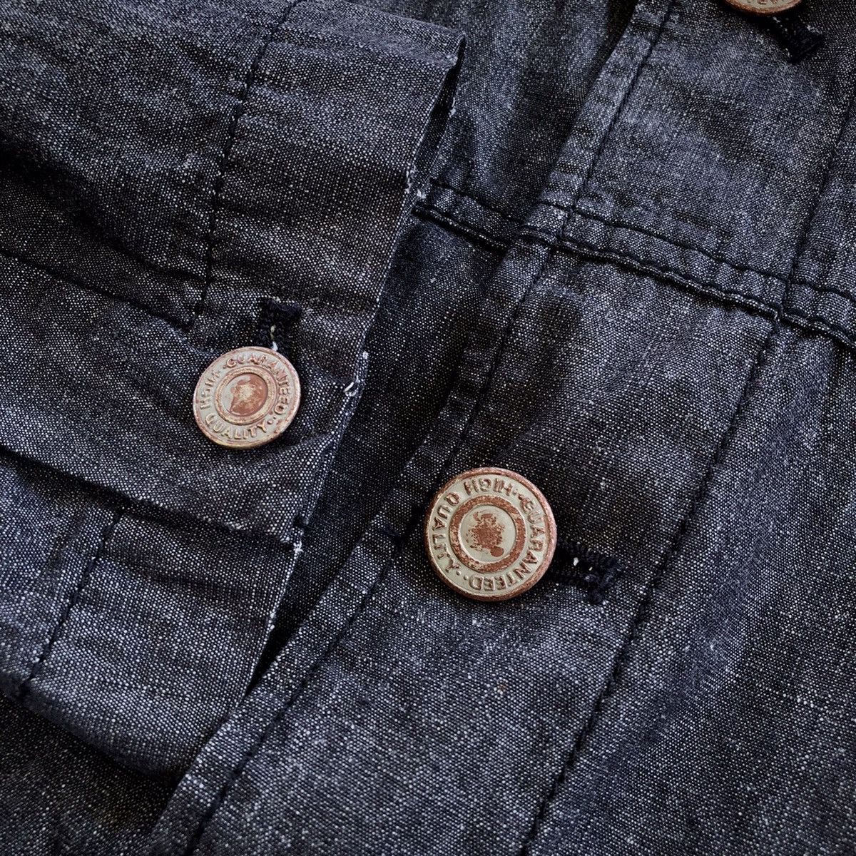Japanese Brand 291295 HOMME Black Denim Button Jacket Size M / US 6-8 / IT 42-44 - 9 Thumbnail