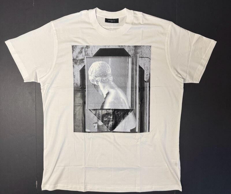 Givenchy Givenchy FW13 White Statue Print Runway T-Shirt Oversized Size US M / EU 48-50 / 2 - 1 Thumbnail