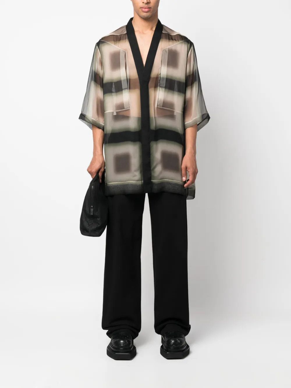 Rick Owens o1y0325 Patterned Shirt in Multicolor Size US S / EU 44-46 / 1 - 1 Thumbnail