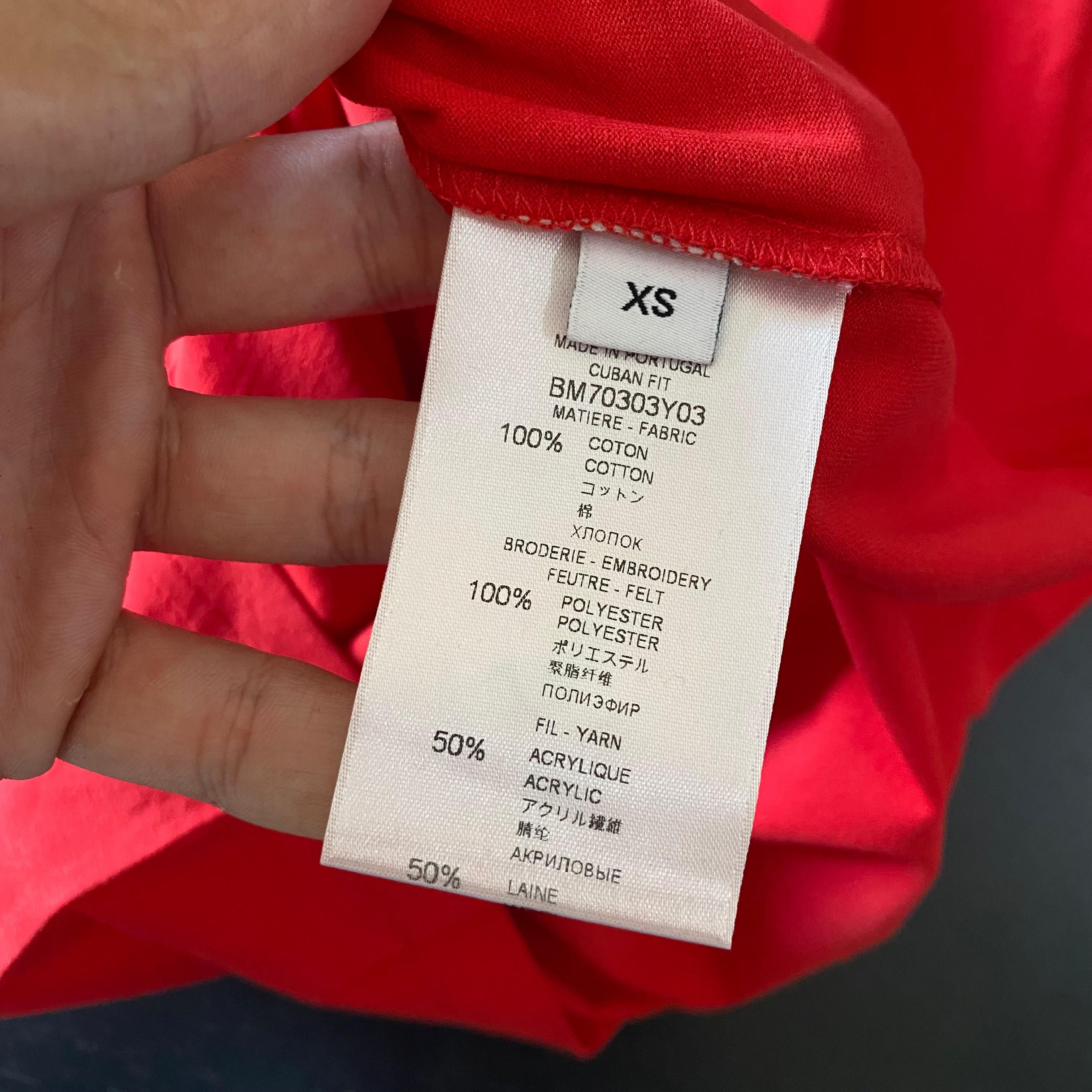 Givenchy Red and Black Felt 5 Stars T-Shirt Size US XS / EU 42 / 0 - 4 Thumbnail