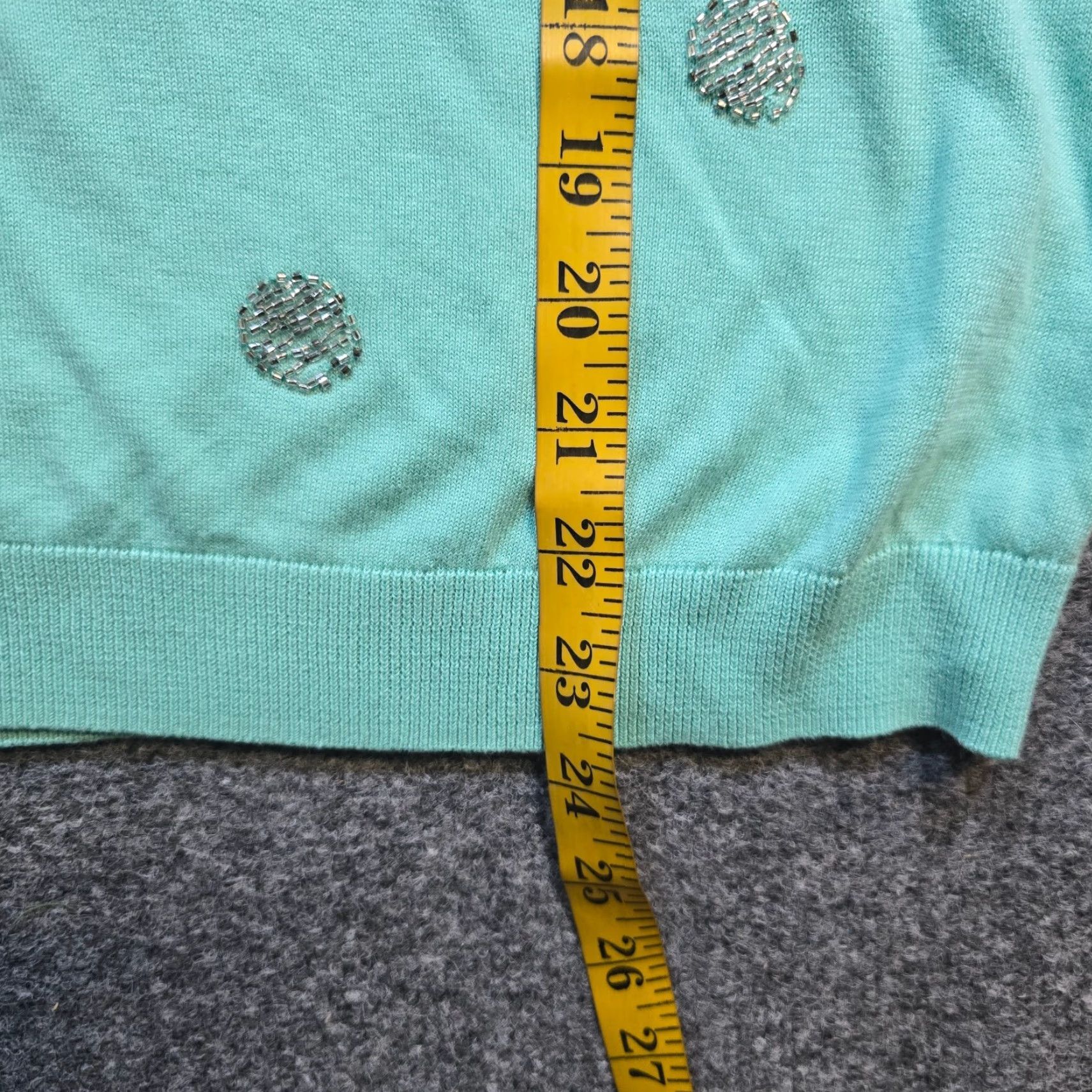 Talbots Talbots Sweater Top Women XL Petite Green Polka Dot Long Sleeve Casual Pullover Knit Small? Size XL / US 12-14 / IT 48-50 - 6 Thumbnail