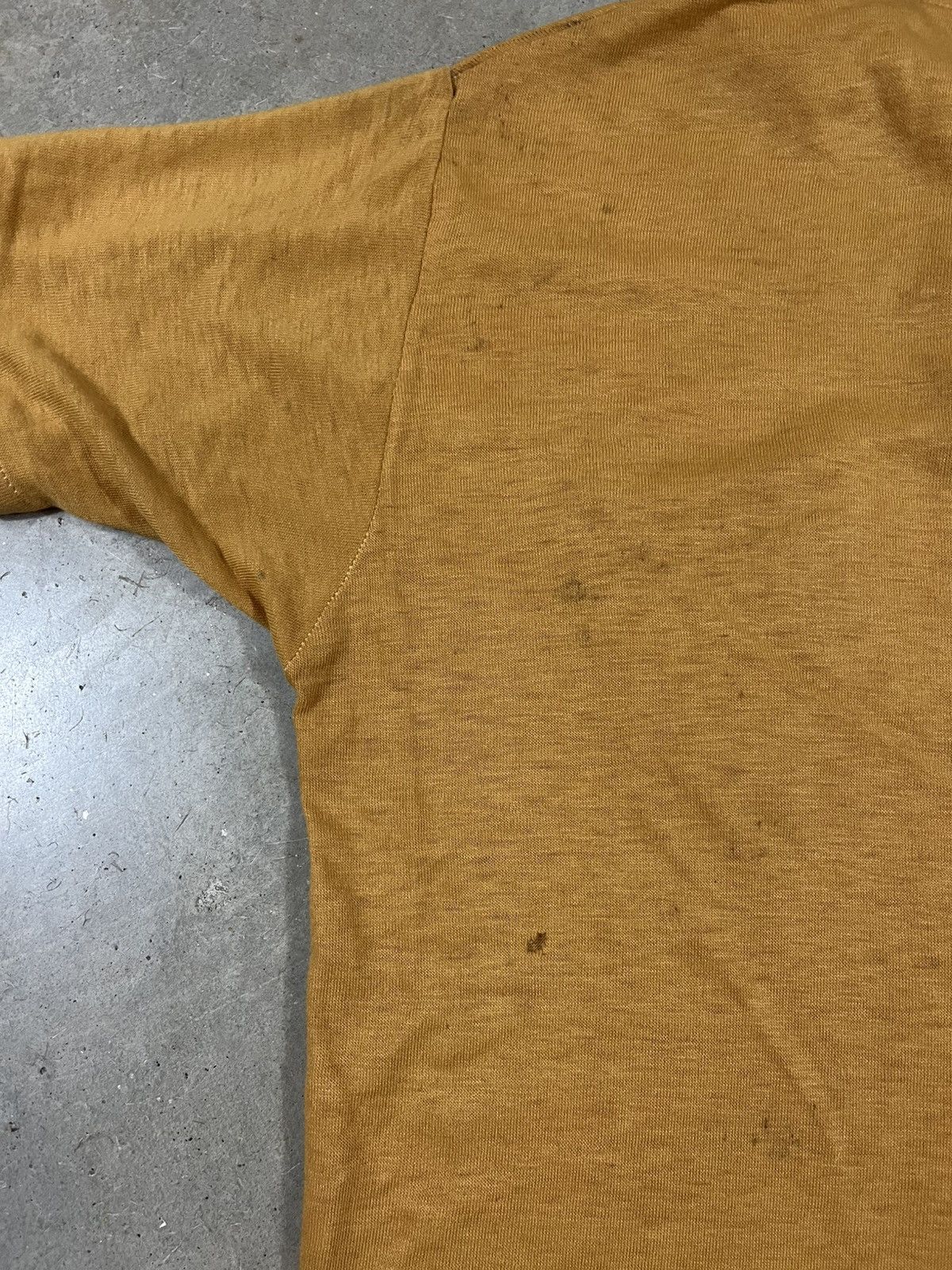 Vintage Vintage 70s Mustard Yellow Cotton Polo Shirt Size US M / EU 48-50 / 2 - 6 Thumbnail