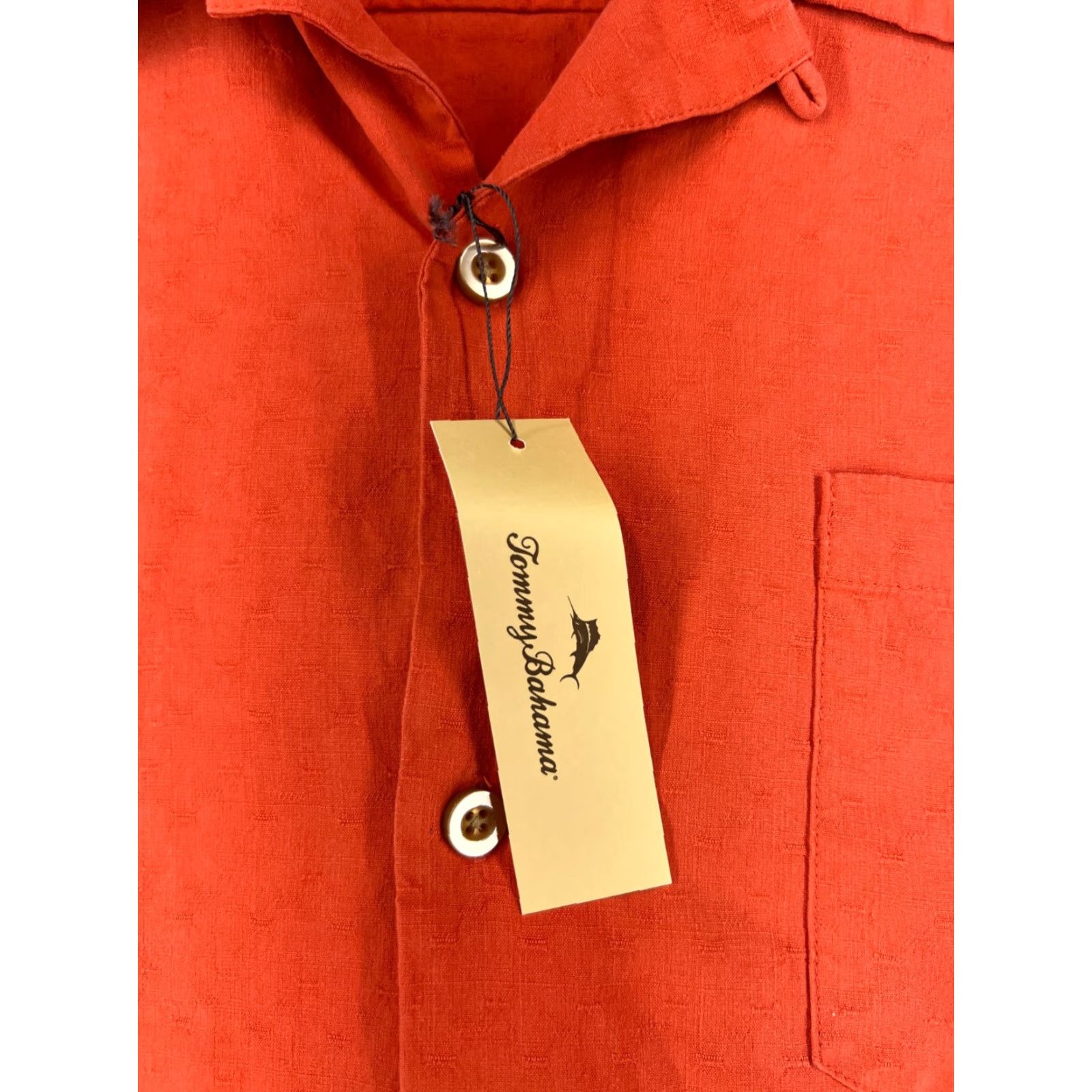 Tommy Bahama Tommy Bahama Shirt Men XL Orange Silk Button-Up Hawaiian Vacation Resort 100% Silk Button-Up Aloha Beach Vacation Mens Shirts Size US XL / EU 56 / 4 - 4 Thumbnail