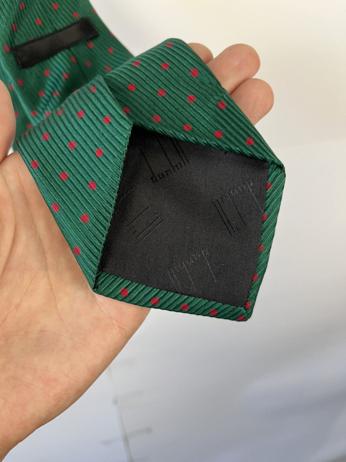 Alfred Dunhill Dunhill Luxury Polka Dot Silk Tie Made in Italy Size ONE SIZE - 5 Thumbnail