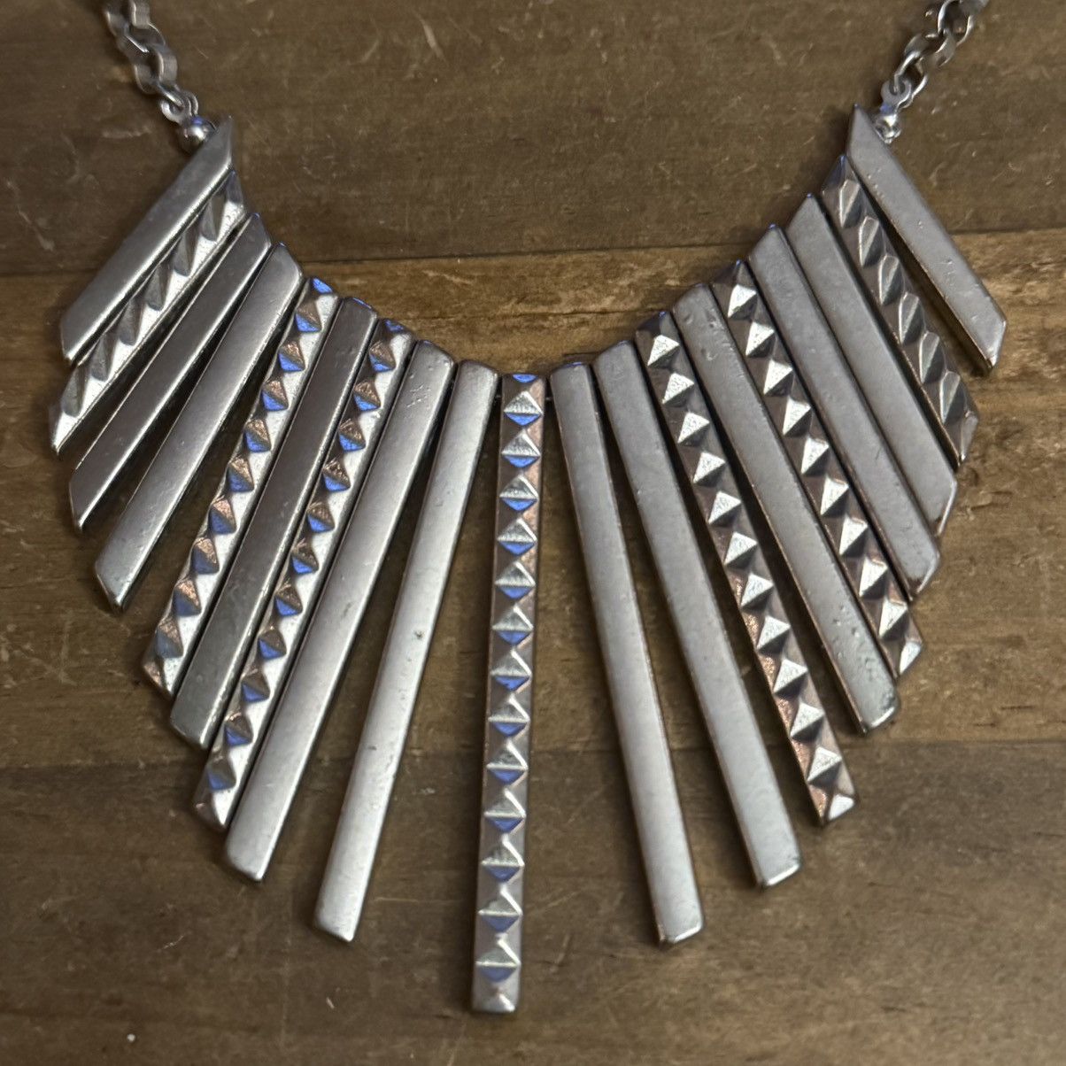 Express Express silver tone reversible spike fringe necklace Size ONE SIZE - 5 Thumbnail